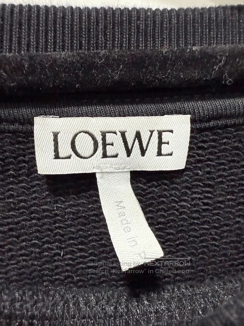 Loewe Loewe Black Floral Embroidered Long Sleeve Sweatshirt Size XS / US 0-2 / IT 36-38 - 3 Thumbnail