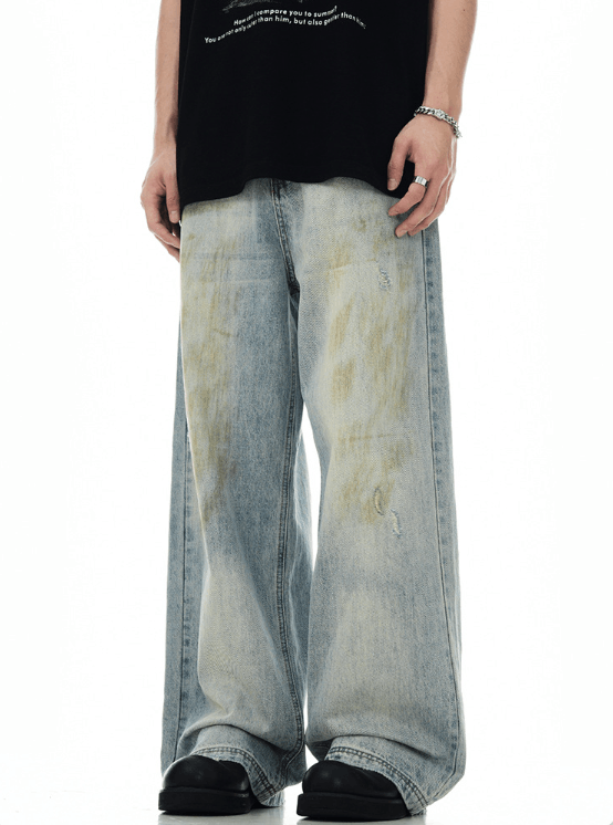 Japanese Brand × Jean Men's American retro distressed casual straight jeans Size US 32 / EU 48 - 2 Thumbnail