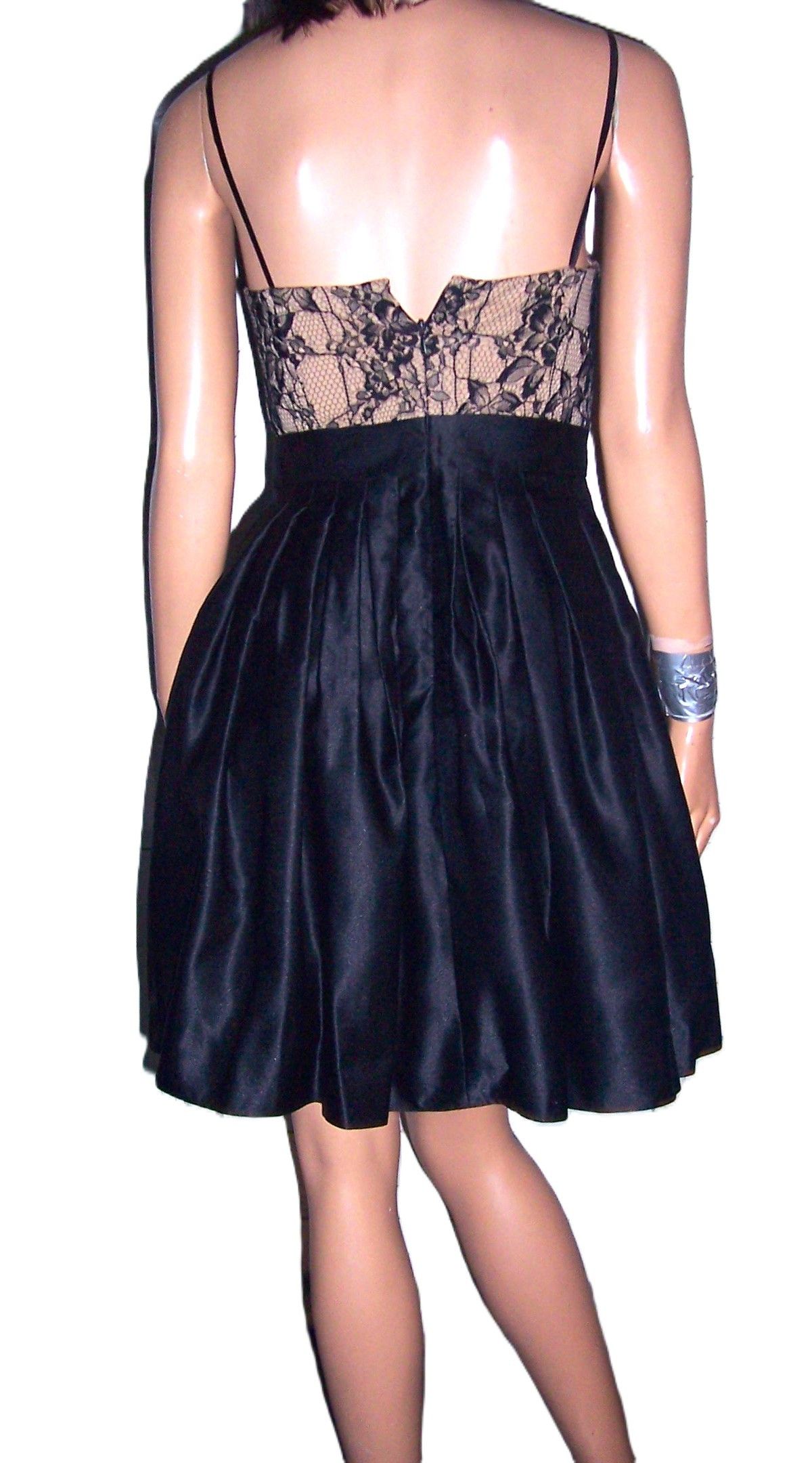 Other Aidan Mattox Black Beige Floral Lace Dress 4 Size S / US 4 / IT 40 - 6 Thumbnail