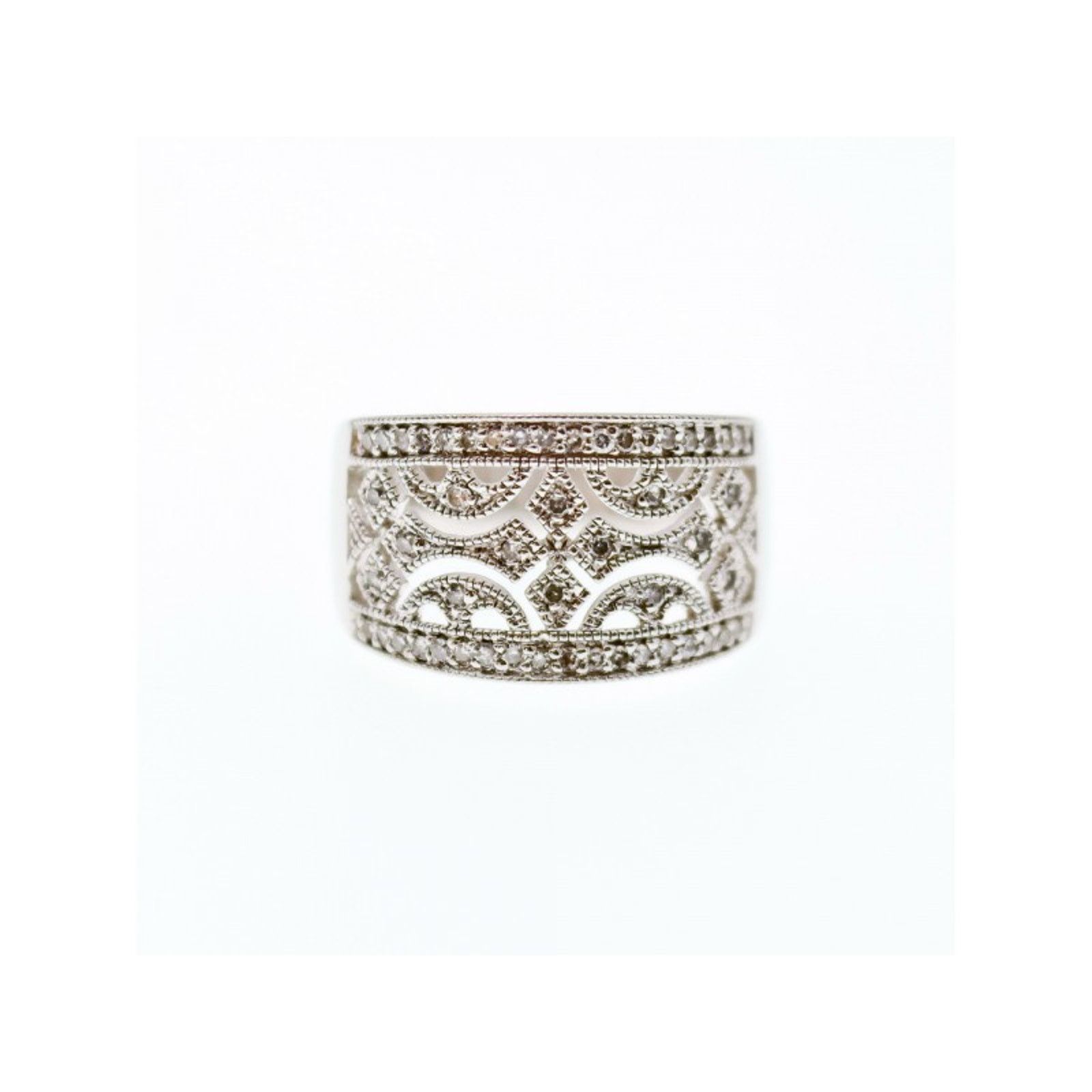 Other 925 STERLING SILVER CZ "LACE" RING SIZE 6 Size ONE SIZE - 2 Thumbnail