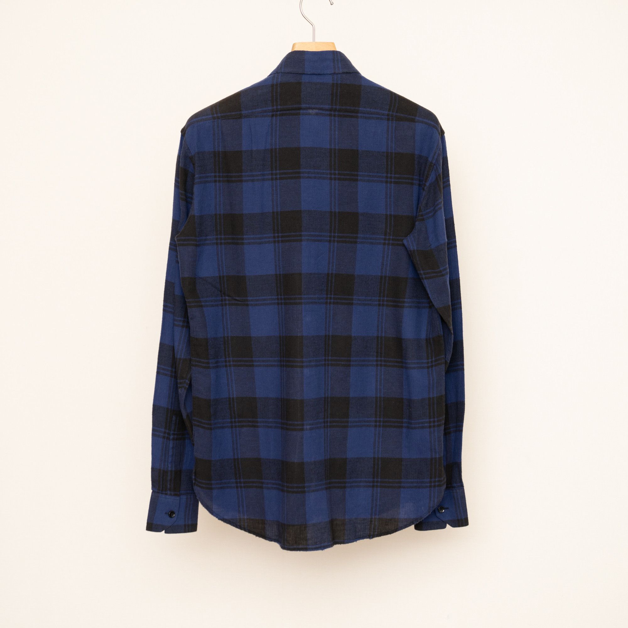Saint Laurent Paris [NWT] SAINT LAURENT BLACK NAVY CHECK SHIRTS Size US S / EU 44-46 / 1 - 2 Thumbnail