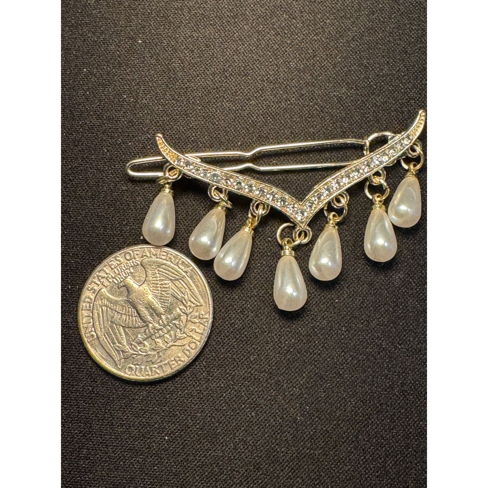 Other Faux Pearl Clip Bobby Pin Size ONE SIZE - 3 Thumbnail