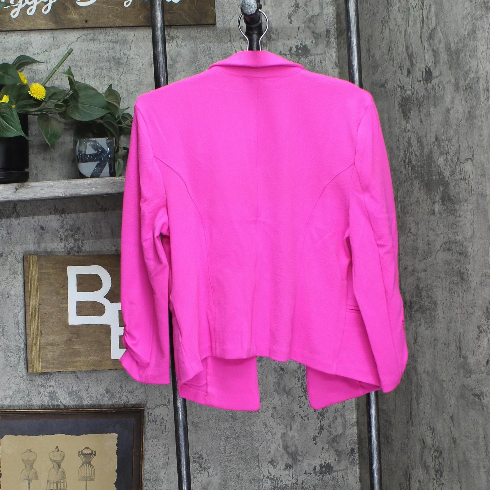 Bar III Nwt Bar Iii Shawl-collar Blazer Jacket Pinkadelic Pink Pl Size L / US 10 / IT 46 - 2 Thumbnail