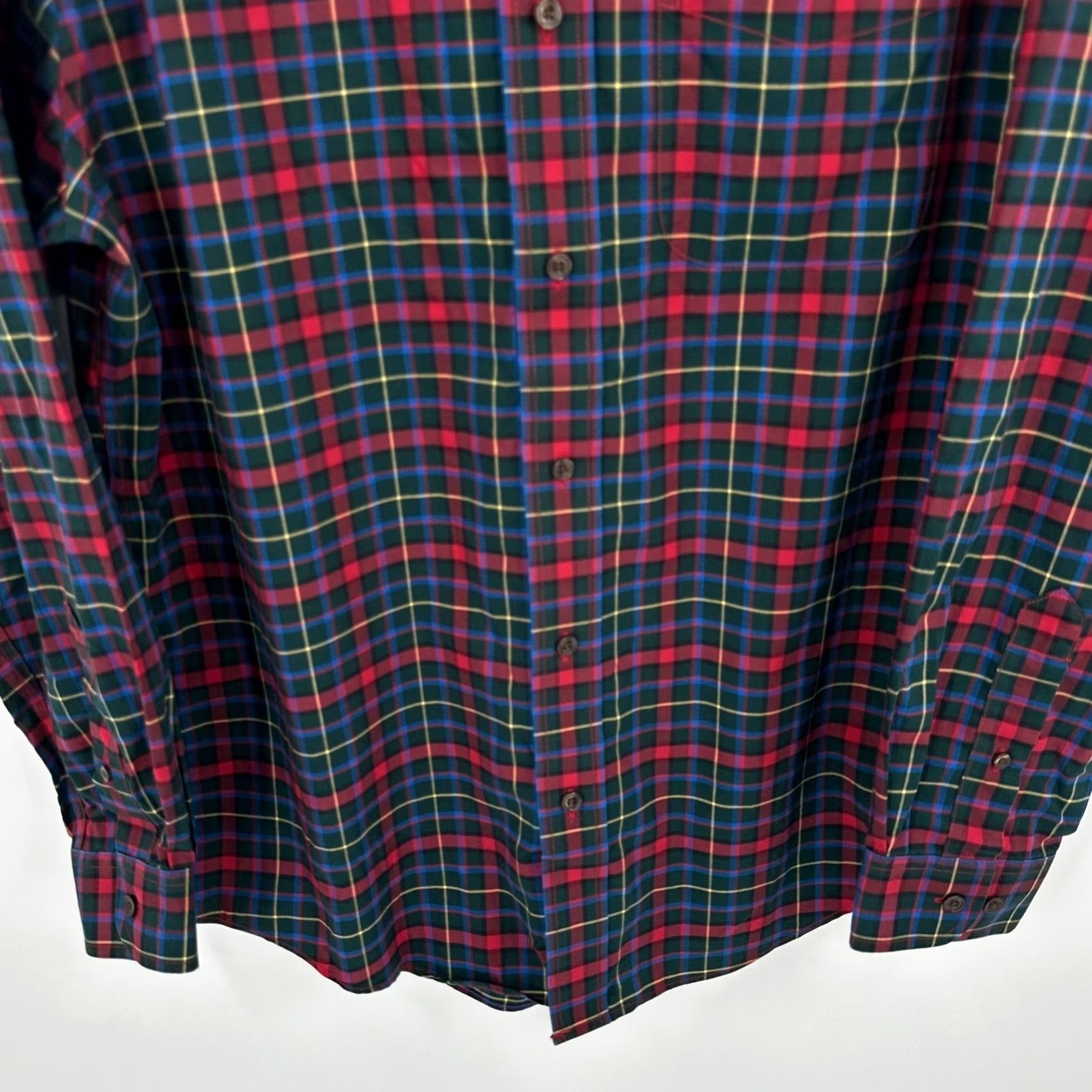 Vintage LL Bean Mens Plaid Shirt Button-Down Long Sleeve Button-Up Medium Regular Cotton Casual Fall Spring Men Size US M / EU 48-50 / 2 - 3 Thumbnail