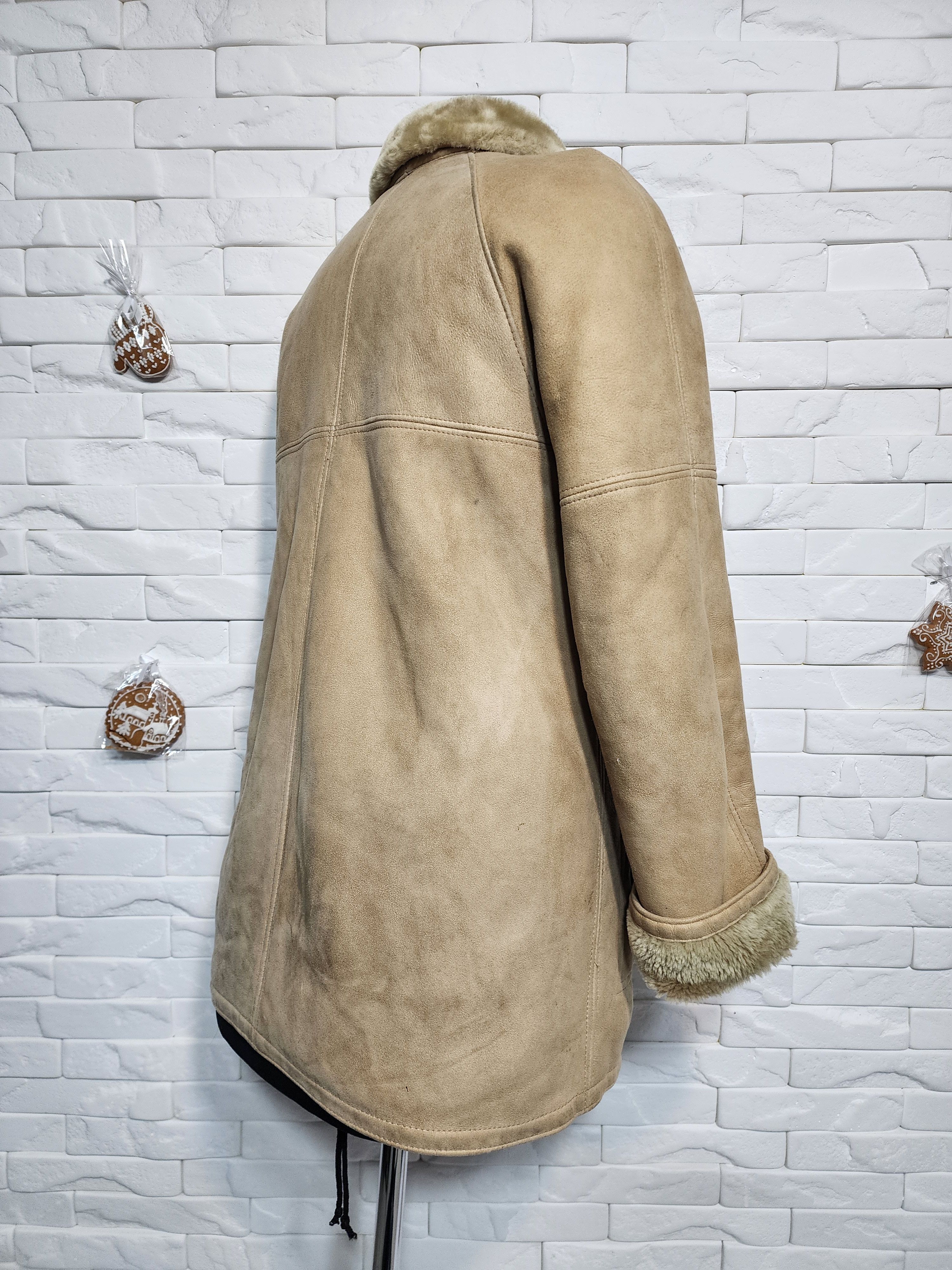 Furla Brown Sheepskin Coat: Women's Warm Genuine Fur Winter Coat Size L / US 10 / IT 46 - 5 Thumbnail
