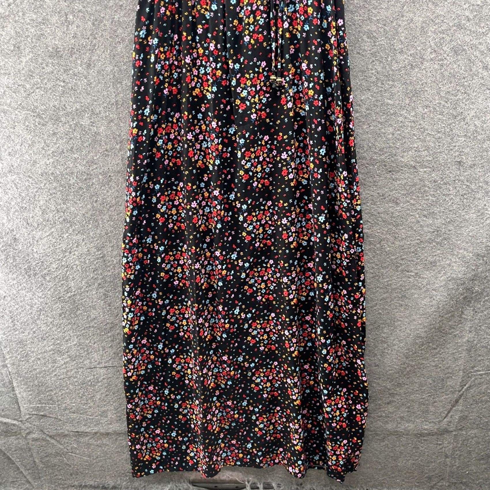 Vintage Kingston Grey Dress Womens M Black NWT Maxi Floral Sleeveless Ruffle Neck Size M / US 6-8 / IT 42-44 - 4 Thumbnail