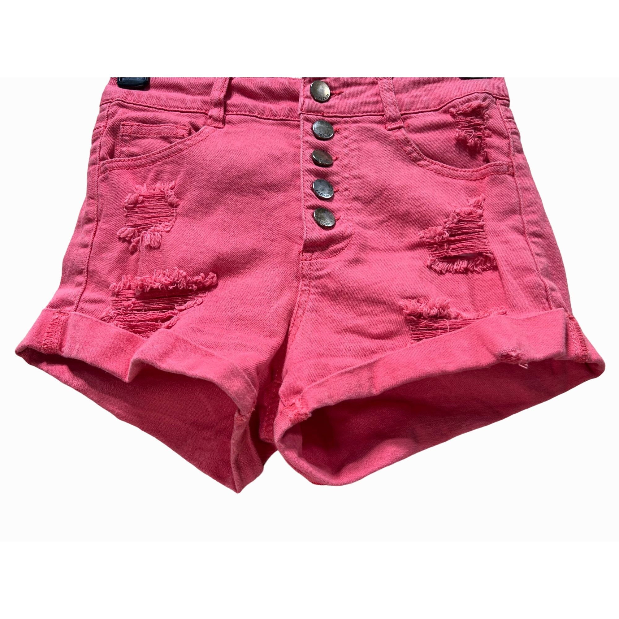 Other REFUGE - Women's Ripped Denim Shorts - Pink - 0 Size 25" / US 0 / IT 36 - 14 Thumbnail