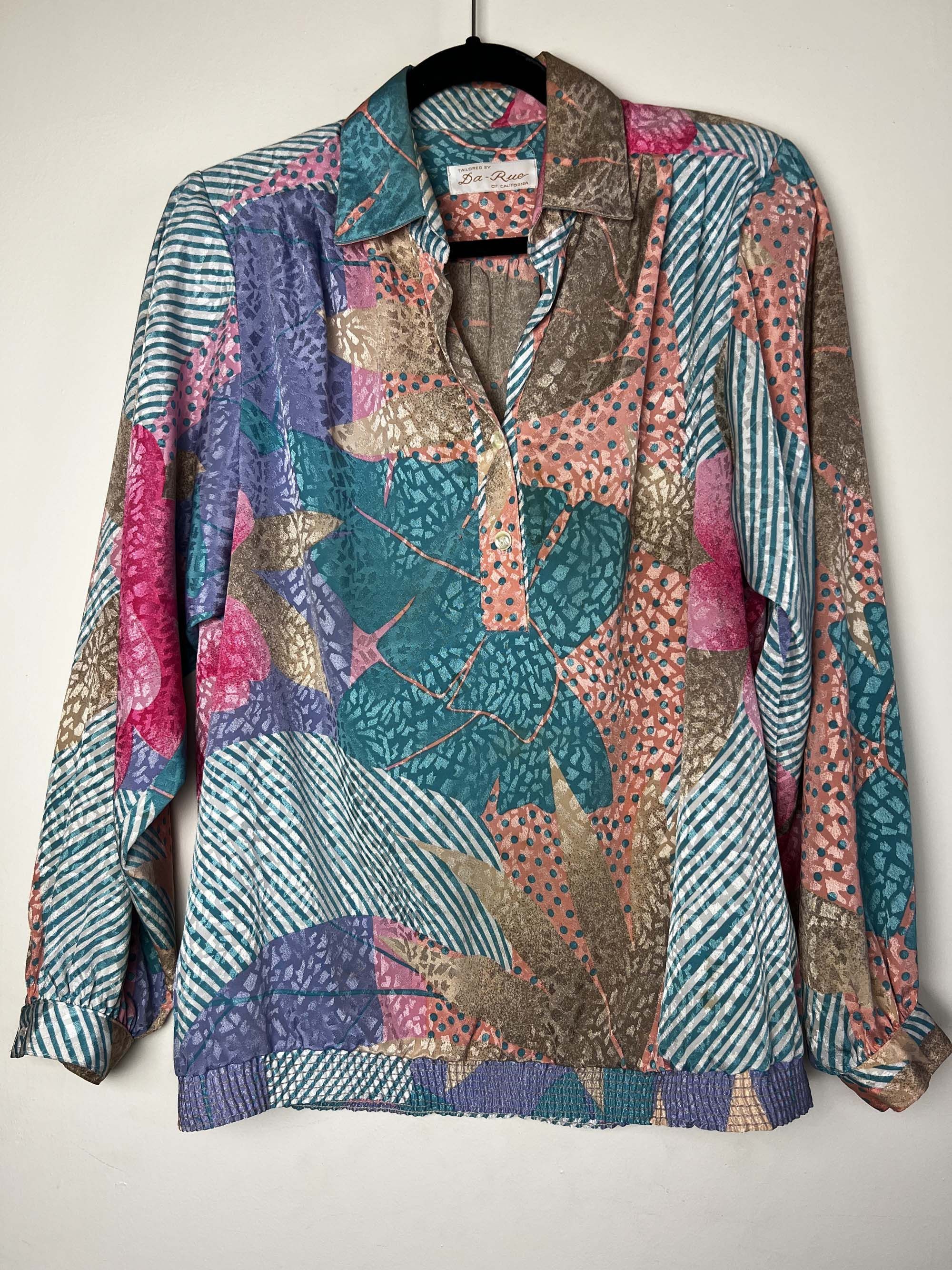 Vintage Vintage 1980's-1990's Da Rue of California Retro Blouse Size L / US 10 / IT 46 - 12 Thumbnail