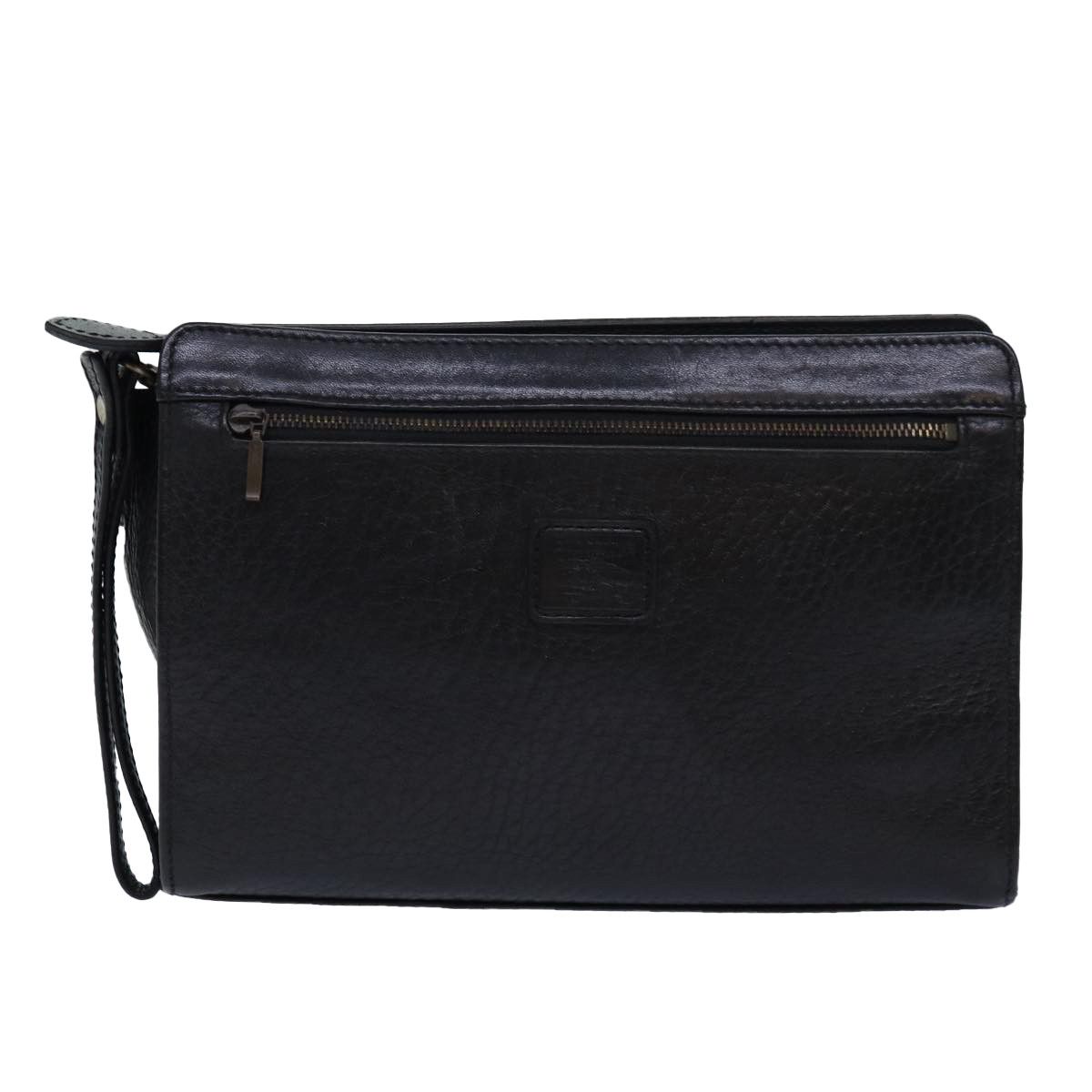 Burberry Black Leather Clutch Bag (Pre-Owned) Size ONE SIZE - 1 Thumbnail