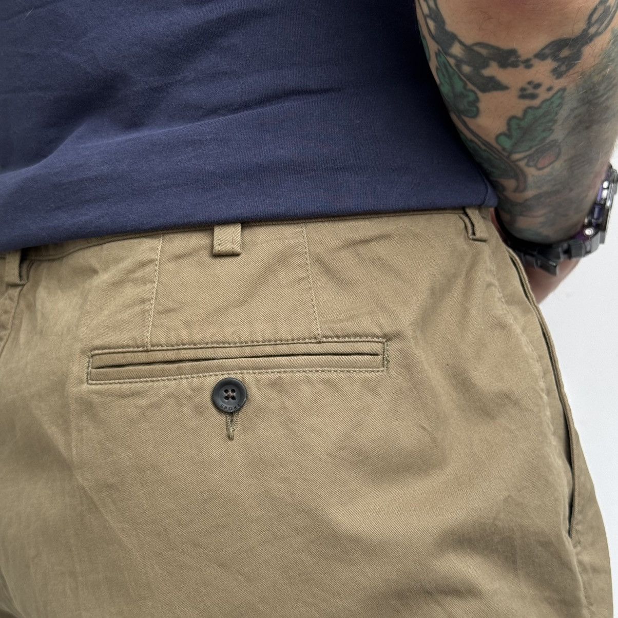 SPOKE Spoke Mens Chino Trousers Size 38 Build C Beige Straight leg Size US 38 / EU 54 - 4 Thumbnail
