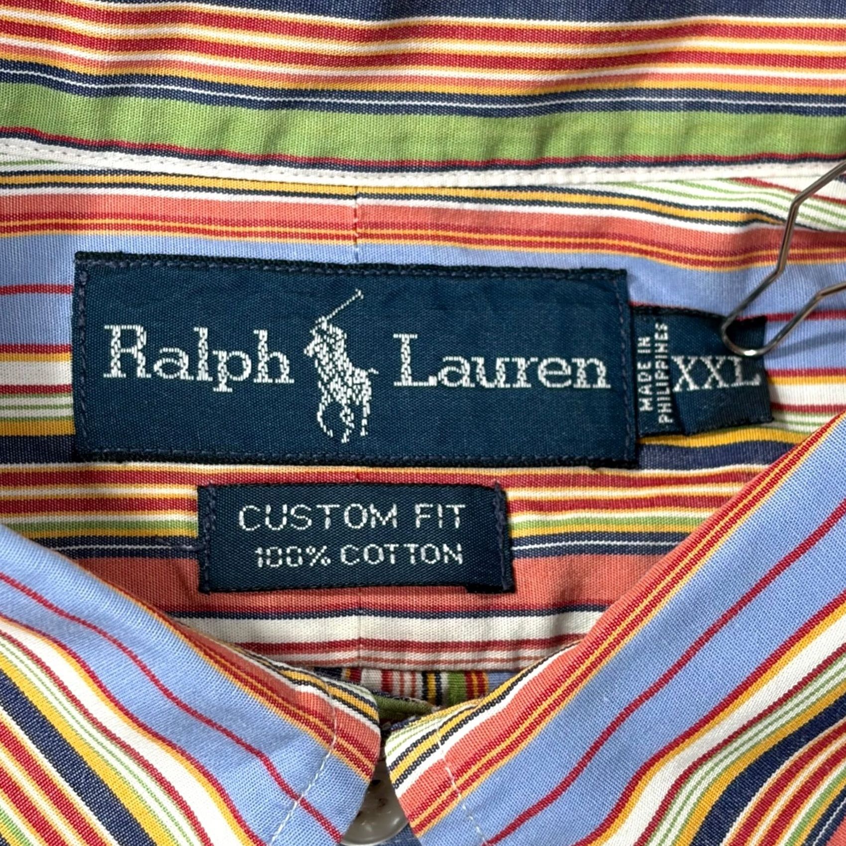 Ralph Lauren Ralph Lauren Button-Down Shirt Mens Striped Cotton 2XL Custom Fit Multicolor Button-Up Chest Embroidered Logo Size US XXL / EU 58 / 5 - 3 Thumbnail