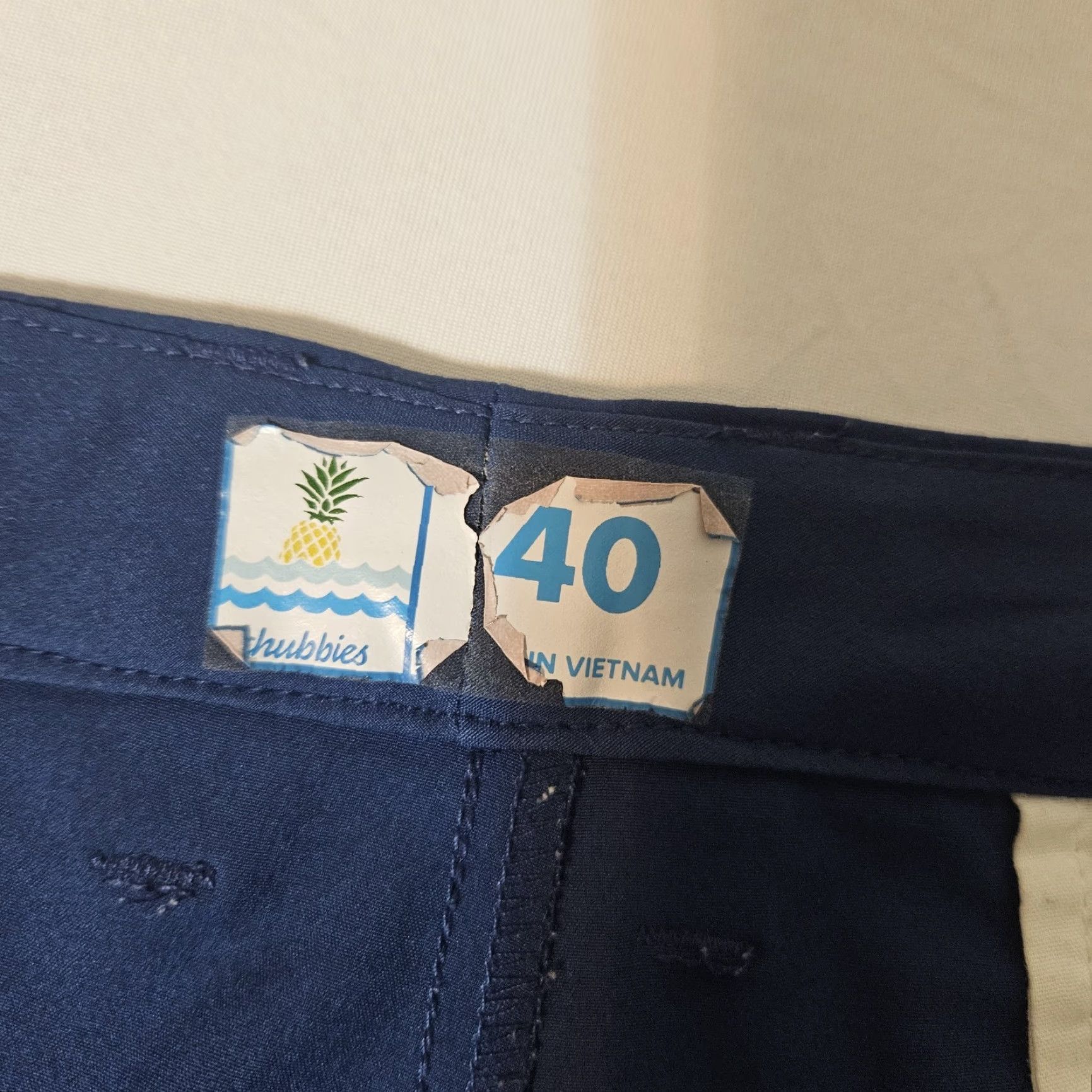 Chubbies Chubbies Shorts Men's 40 Regular Flat Front Blue Chino 7" Inseam Drawstring Regular Mens Size US 40 / EU 56 - 7 Thumbnail