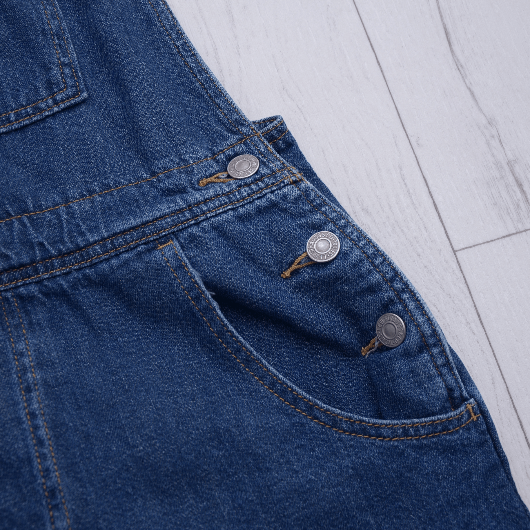 Levi's × Levi's Vintage Clothing × Vintage Vintage Short Overall Hickory by Levi’s Levis size M Japan Size 32" / US 10 / IT 46 - 7 Thumbnail