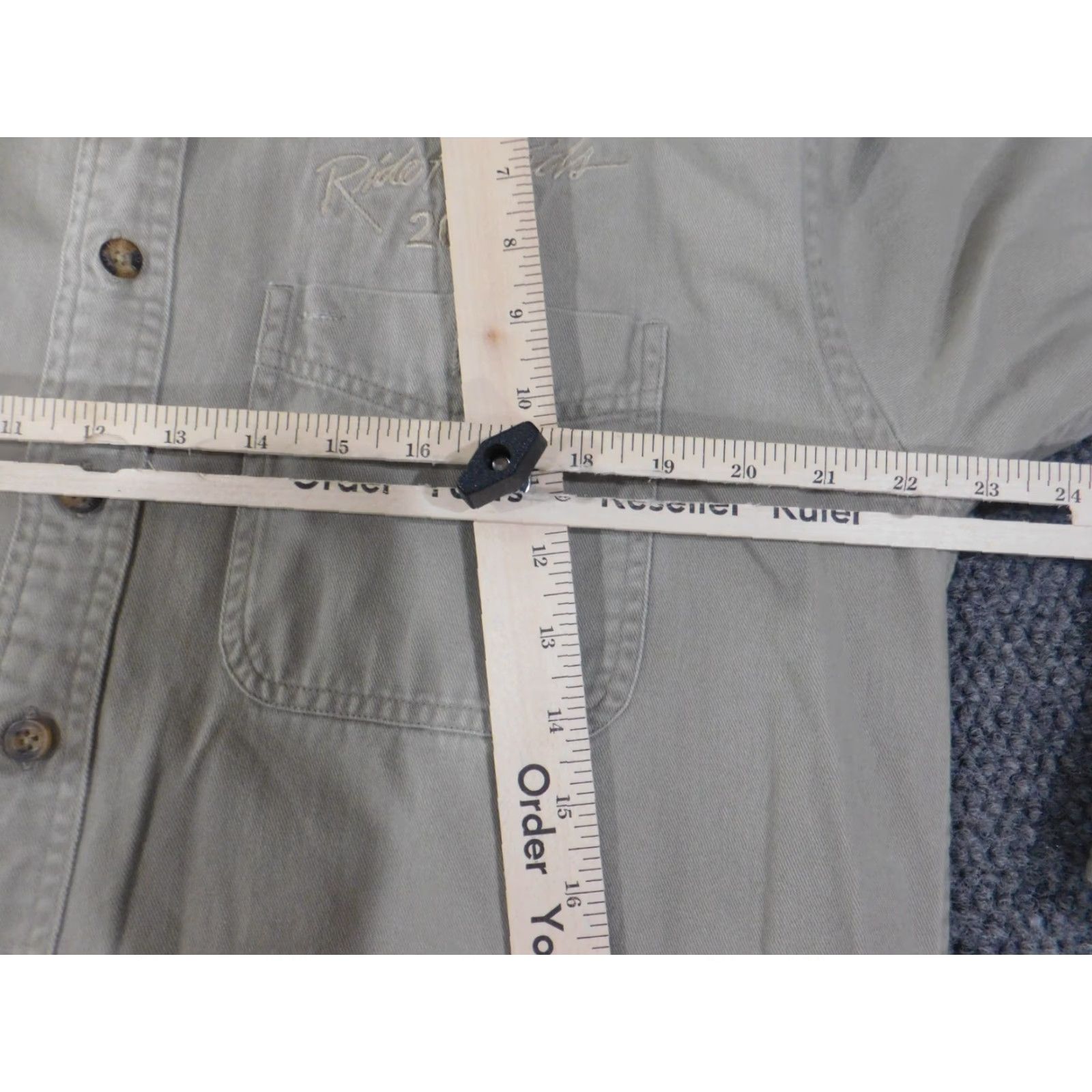 Dunbrooke Dunbrooke Shirt Medium Beige Vintage Mens Button-Up Embroidered Collared Long Sleeve Button-Down Canvas Rolled All Seasons Retro Casual Mens Size US M / EU 48-50 / 2 - 7 Thumbnail