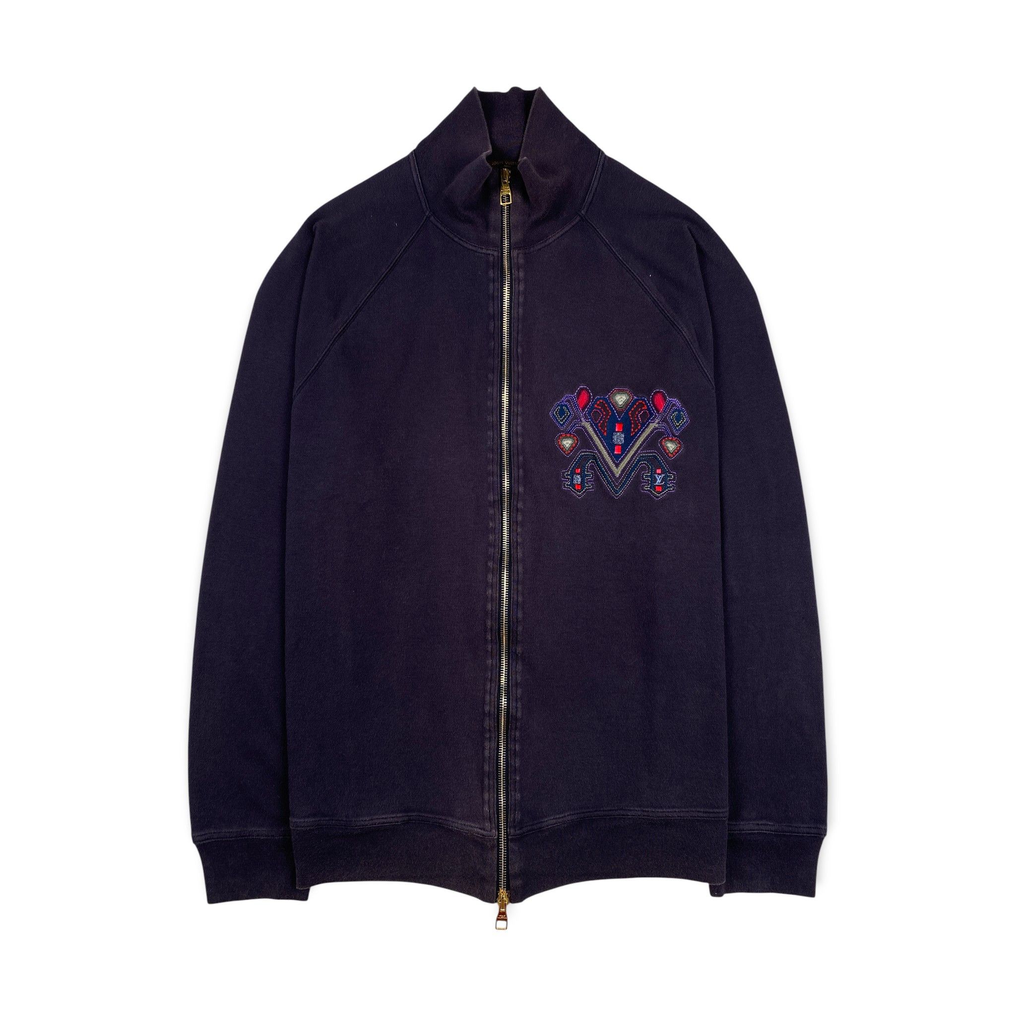 Louis Vuitton Embroidered Logo Mock Neck Track Jacket Size L / US 10 / IT 46 - 1 Thumbnail