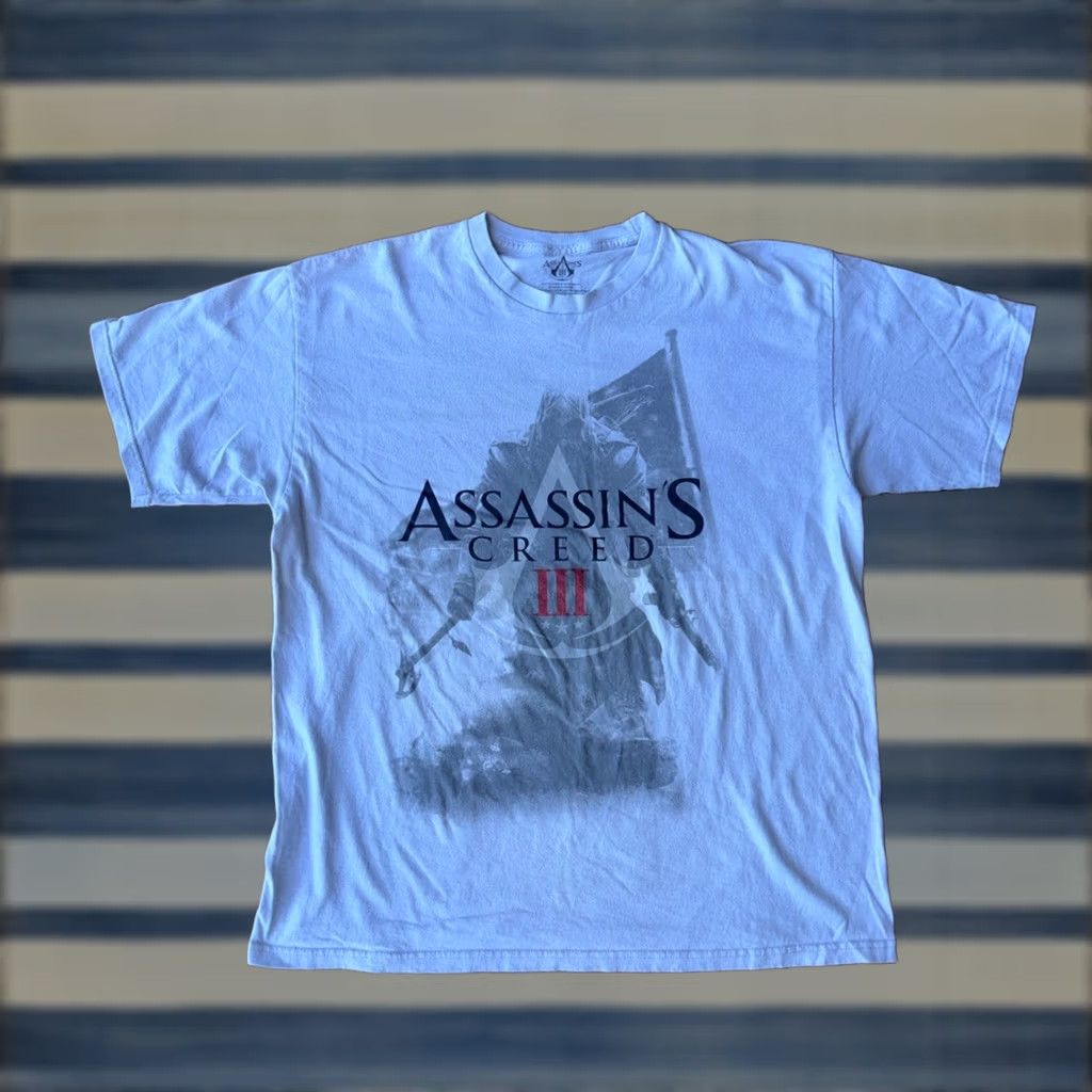Vintage Ubisoft Assassin’s Creed 3 Video Game Promo T-Shirt XL Gray 2013 Men Size US XL / EU 56 / 4 - 1 Thumbnail