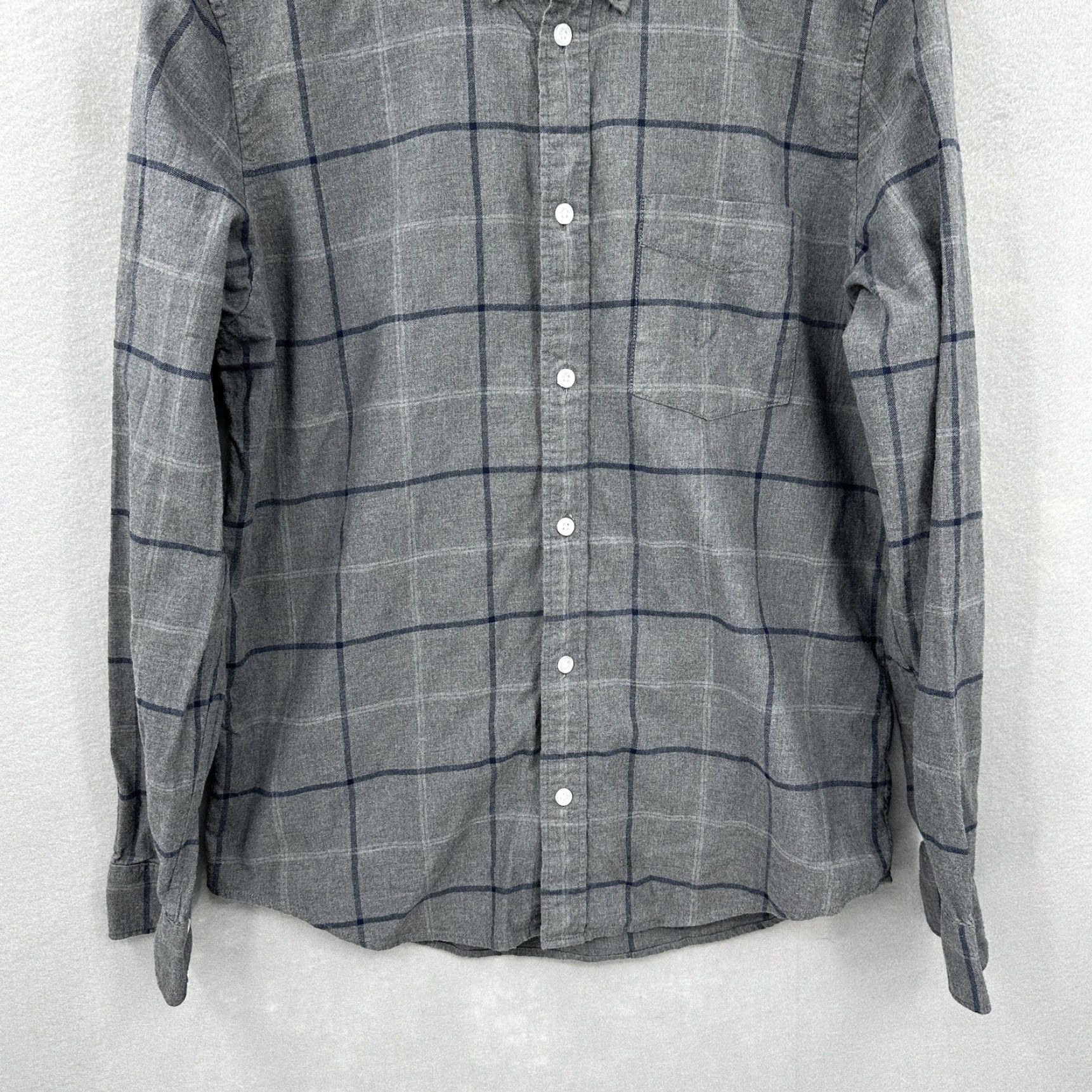 Everlane Everlane Shirt Women M Gray Flannel Button-Up Check Casual Pocket Preppy 90s Theme Mens Womens Girls Size M / US 6-8 / IT 42-44 - 3 Thumbnail