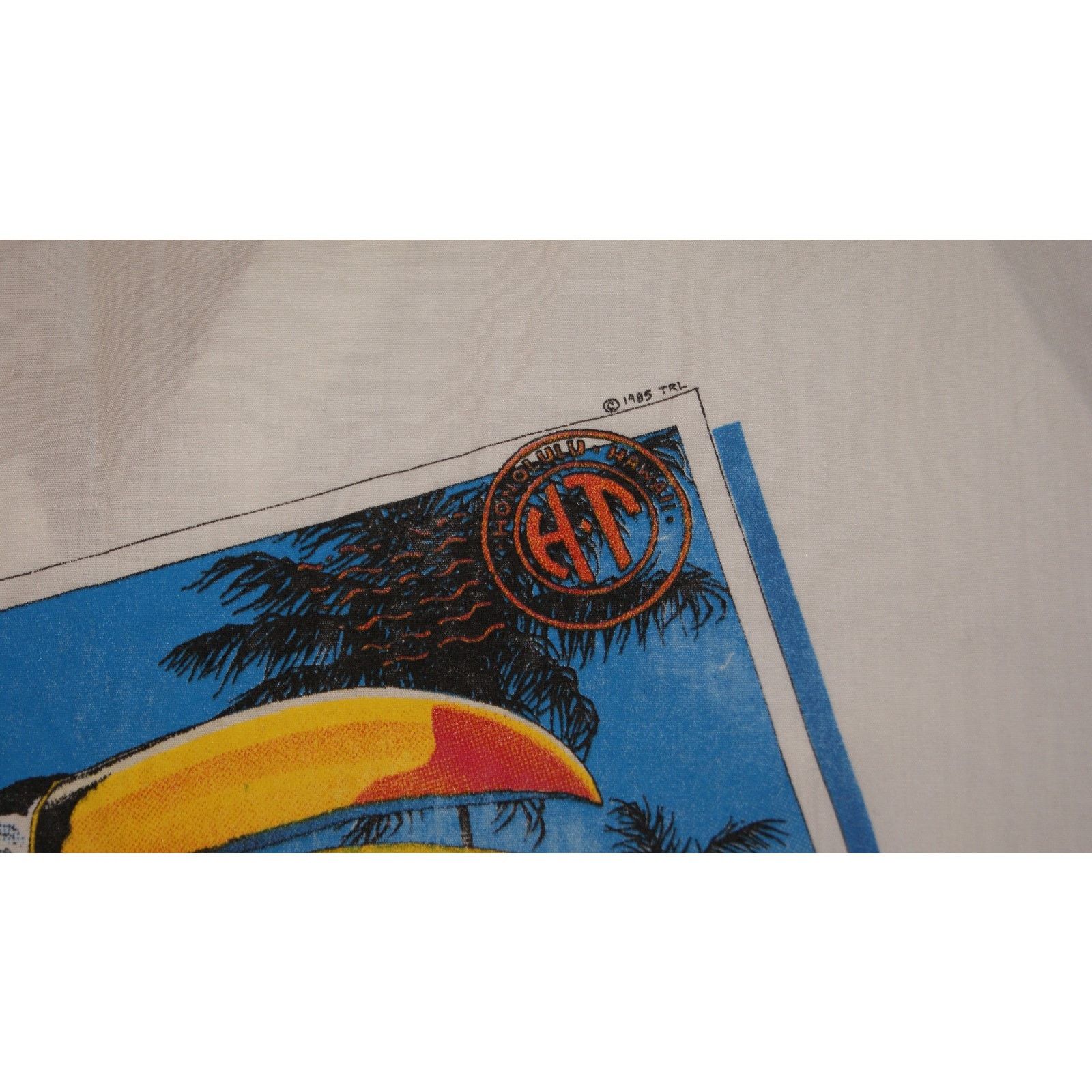 Vintage VTG Hawaiian Tropic VNeck XL Shirt Toucan Palm Pocket 1985 Size US XL / EU 56 / 4 - 5 Thumbnail