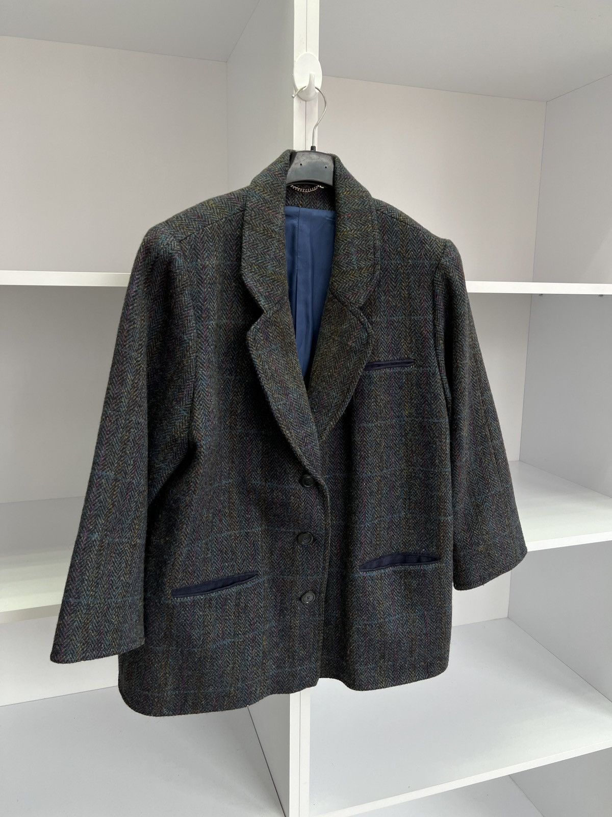 Harris Tweed × Vintage Vintage Harris Tweed Wool Old Money Style Blazer Jacket Size 42R - 5 Thumbnail
