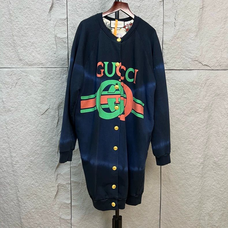 Gucci Gucci Navy Tie-Dye Windbreaker Coat - dmc Size US S / EU 44-46 / 1 - 1 Thumbnail