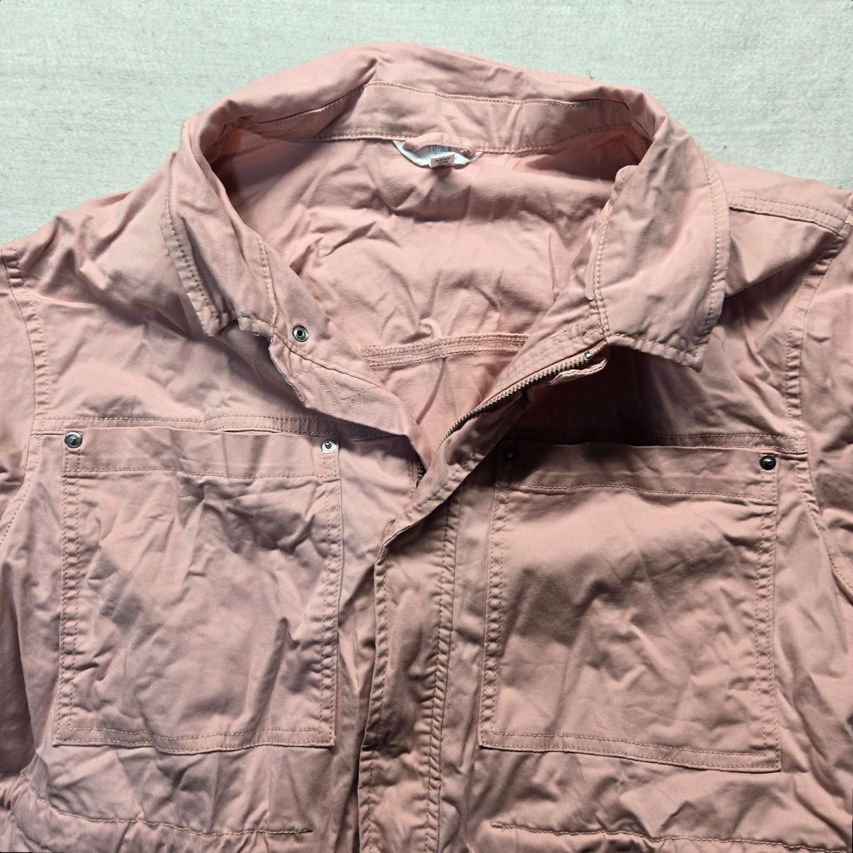 Vintage Time & Tru Jacket Women Adult 3XL Pink Button Zip Pockets 3XL Womens Casual Basic Jacket Size XXL / US 16-18 / IT 52-54 - 5 Thumbnail