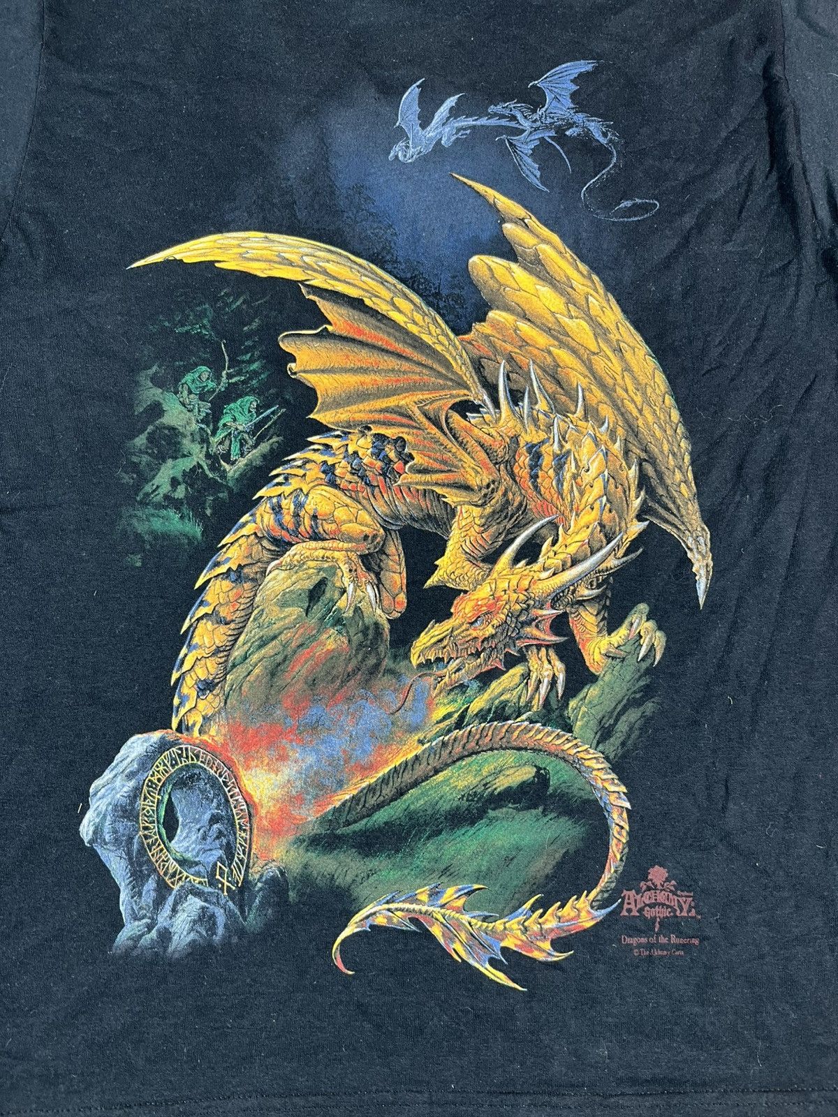 Band Tees Vintage Alchemy Gothic Dragon Graphic Print T Shirt Size US M / EU 48-50 / 2 - 5 Thumbnail