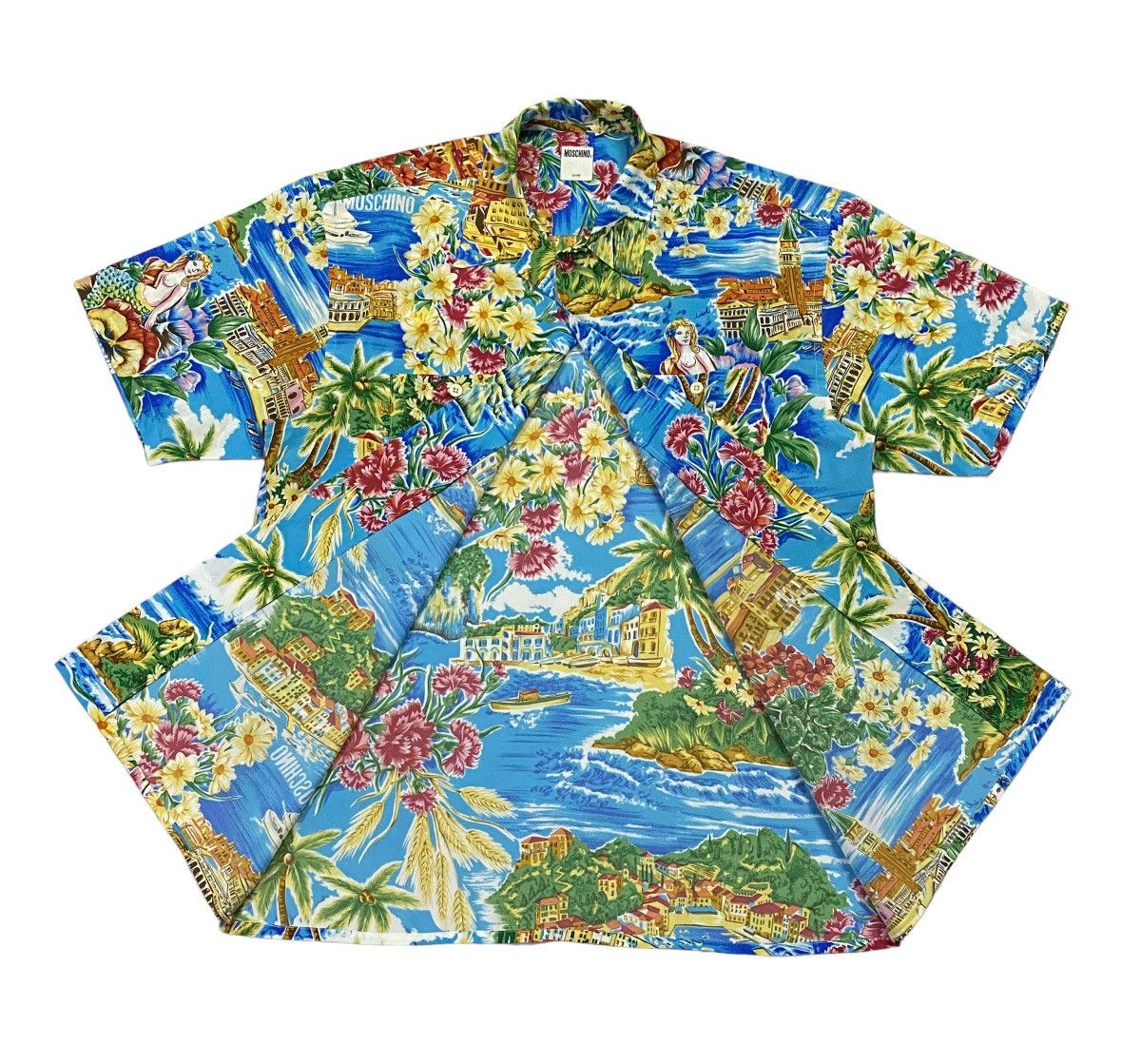 Moschino Rare‼️Moschino Hawaiian Shirt Button Ups Size US L / EU 52-54 / 3 - 24 Thumbnail