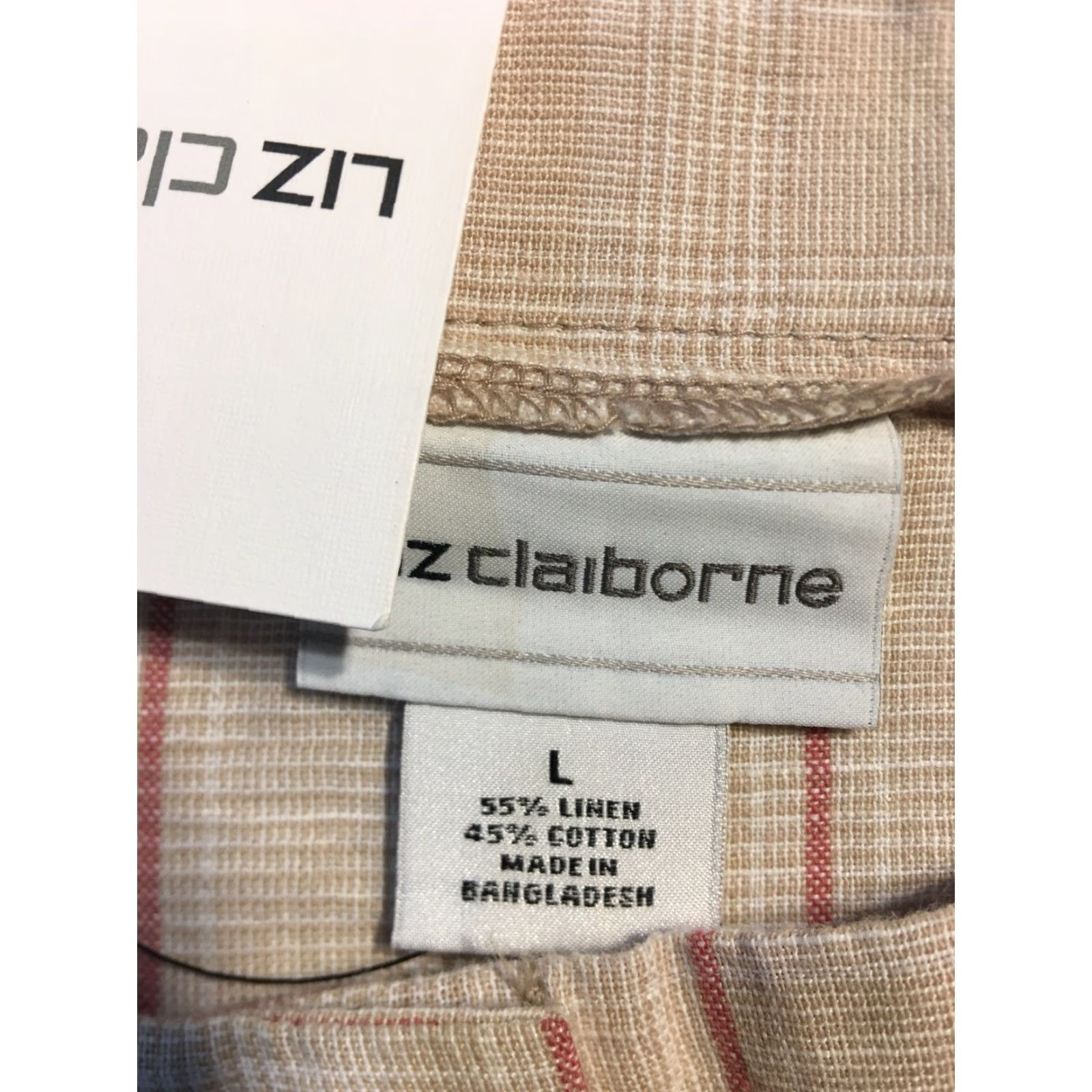 Liz Claiborne Liz Claiborne Tank Womens Large Sleeveless Scoop Neck Fringe Linen/Cotton Multicolor Red Check NWT Casual Spring Boys/Girls Mens/Womens Size L / US 10 / IT 46 - 4 Thumbnail