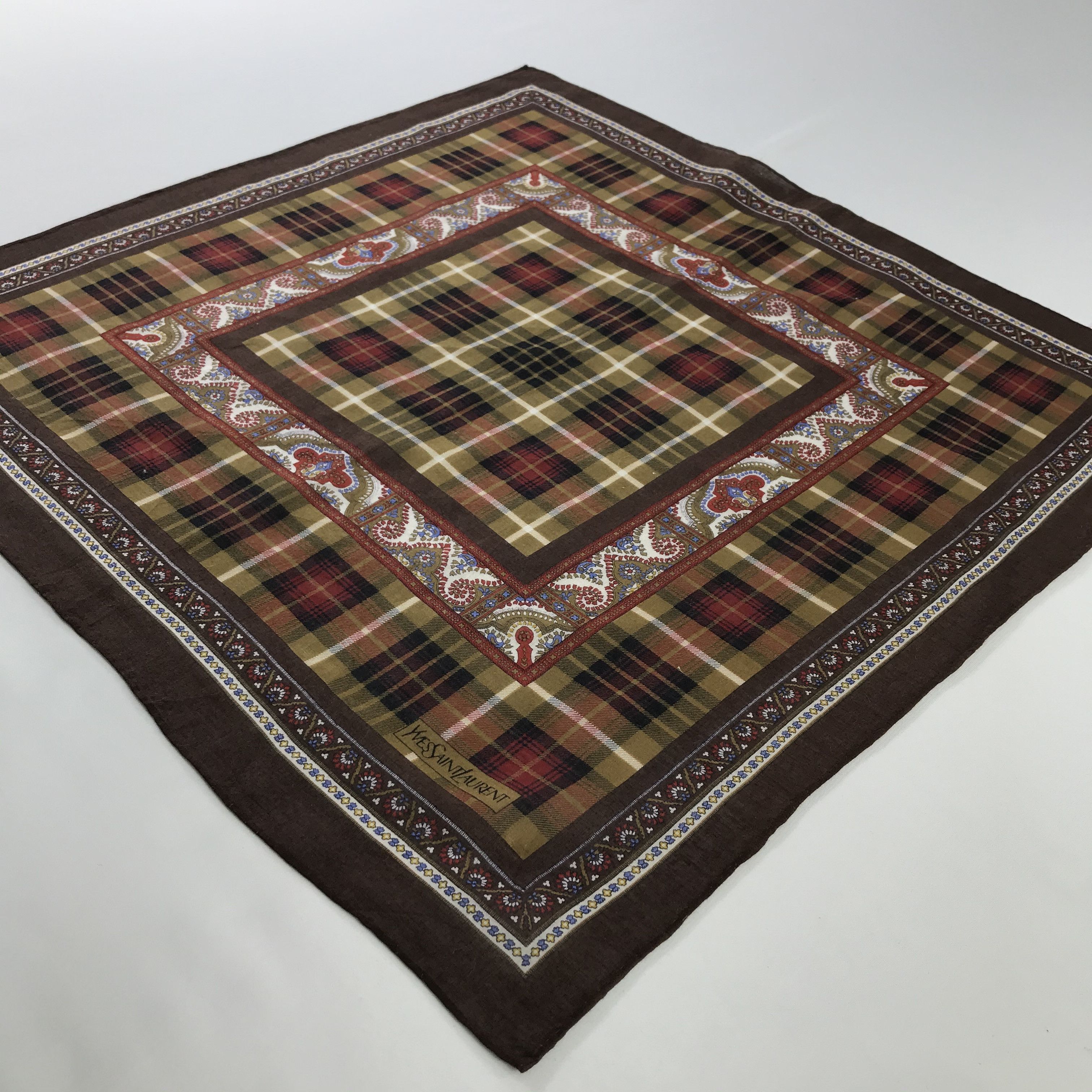 Vintage × Yves Saint Laurent Yves Saint Laurent Bandana / Handkerchief /Neckerchief -S381 Size ONE SIZE - 2 Thumbnail