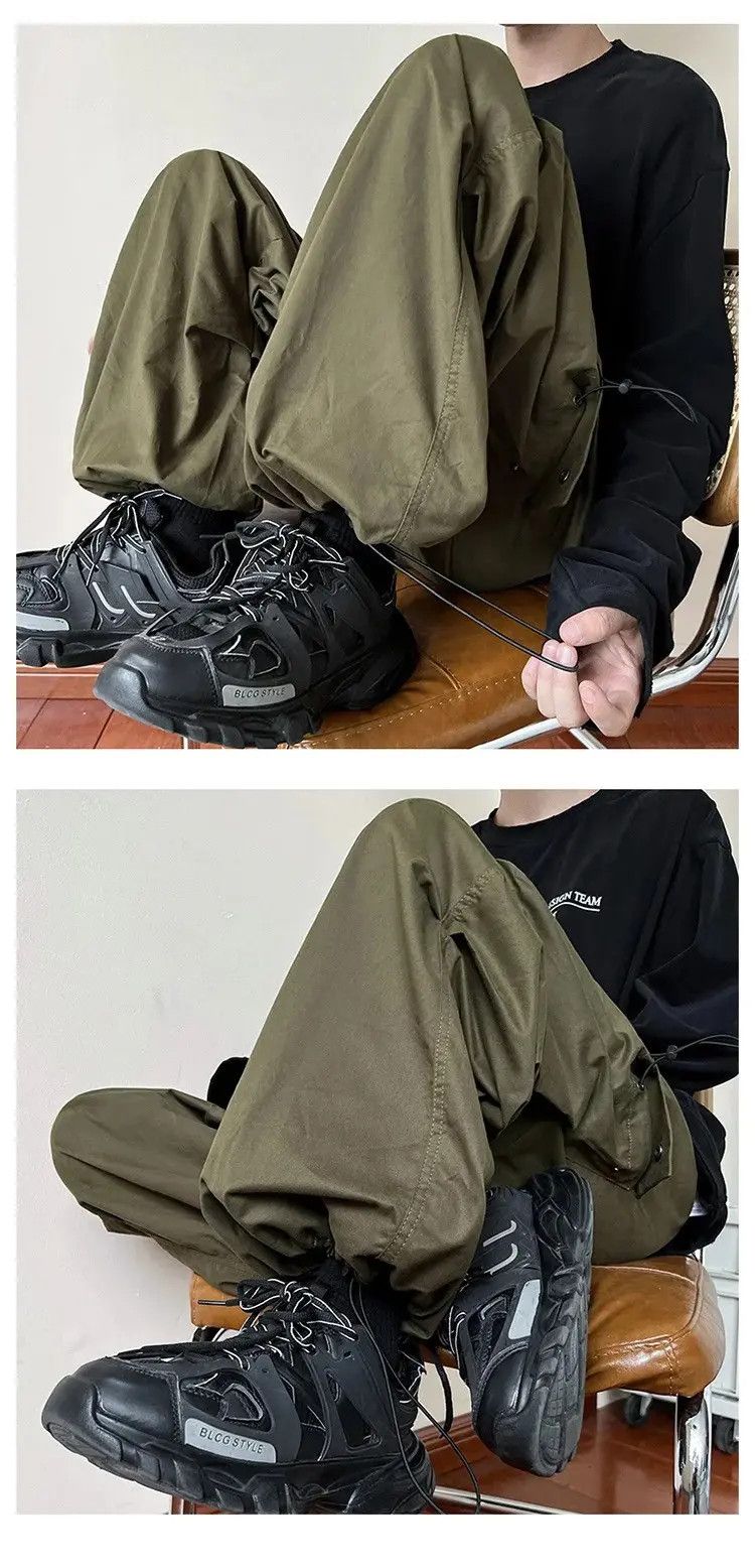 Japanese Brand Vintage Streetwear black cargo parachute pants y2k Size US 32 / EU 48 - 3 Thumbnail