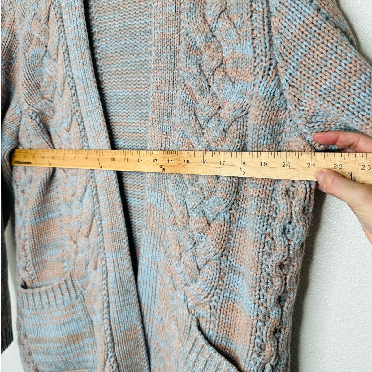 Gabriela Hearst Gabriela Hearst Aguirre Blue Peach Knit Cashmere Cardigan L Size L / US 10 / IT 46 - 9 Thumbnail