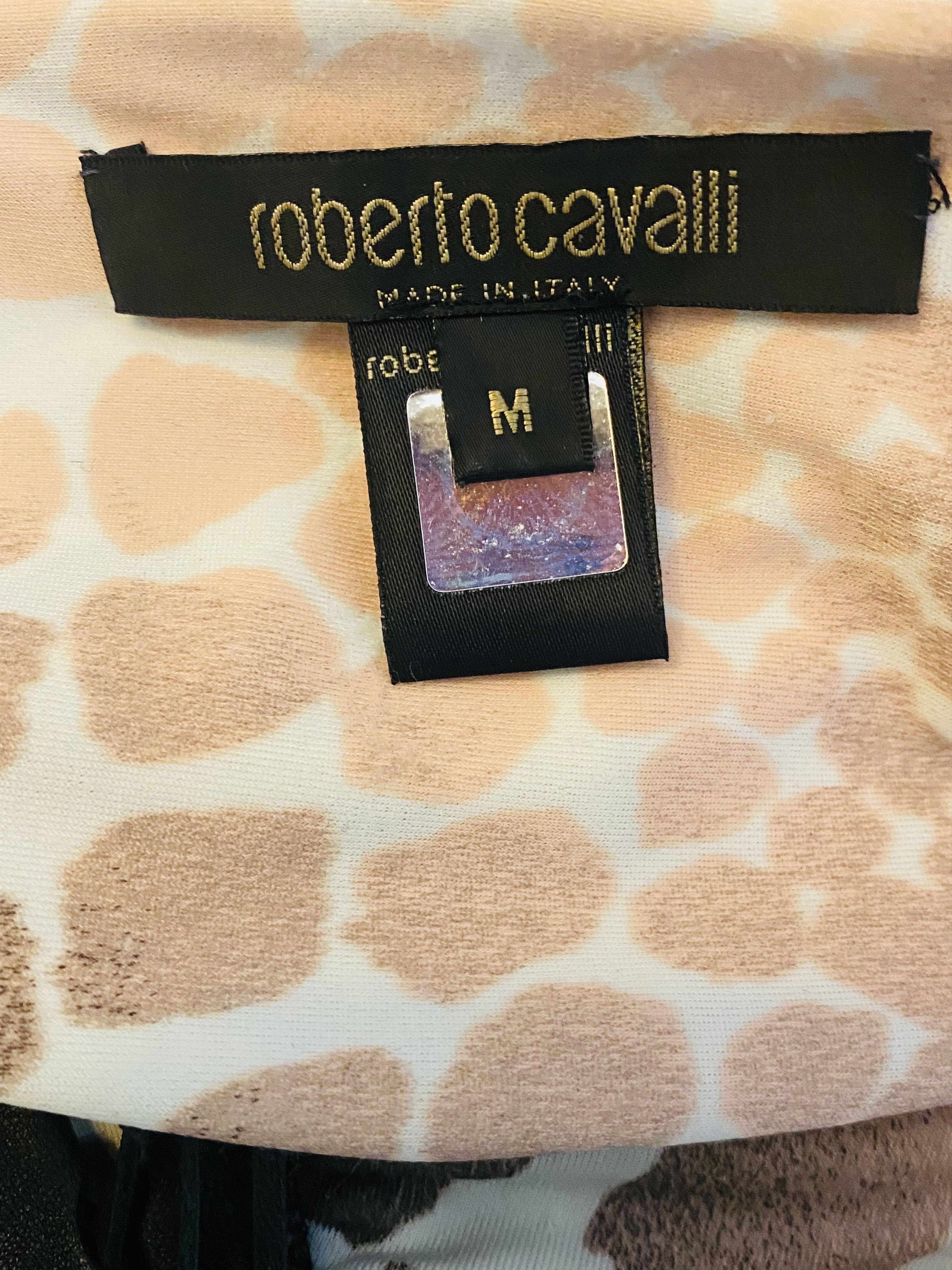 Roberto Cavalli Roberto Cavalli Lace Up 2004 S/S Giraffe Leopard Animal Top Size M / US 6-8 / IT 42-44 - 9 Thumbnail