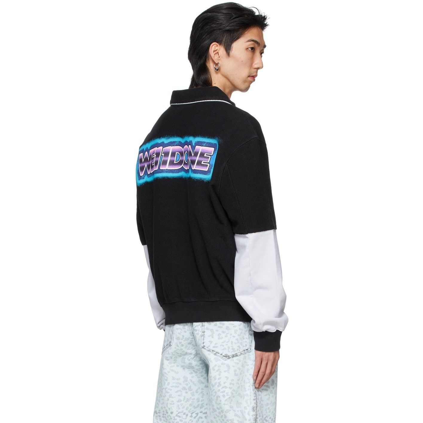 WE11DONE Designer French Terry Varsity Jacket