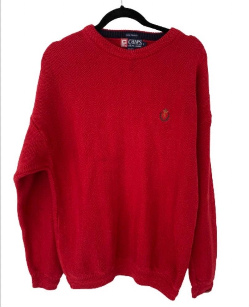 Chaps Ralph Lauren × Designer × Vintage Vintage Ralph Lauren Chaps Cable Knit Size US L / EU 52-54 / 3 - 2 Thumbnail