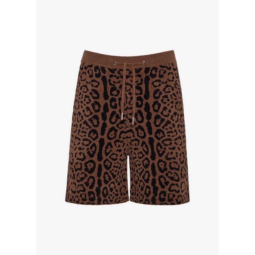 REVOLVE SER.O.YA Gunner Shorts in Cheetah Jacquard Small Mens Teddy Size US 26 / EU 42 - 8 Thumbnail
