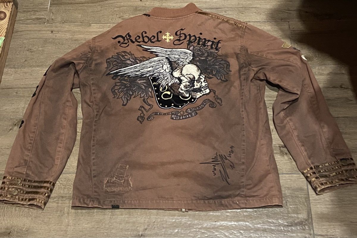 Other Rebel Spirit Skull Biker Jacket Y2K Gothic Streetwear Size US XXL / EU 58 / 5 - 5 Thumbnail
