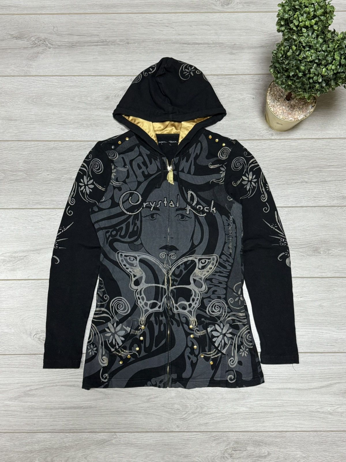 Christian Audigier Christian Audigier Crystal Rock all over zip hoodie Size M / US 6-8 / IT 42-44 - 1 Thumbnail