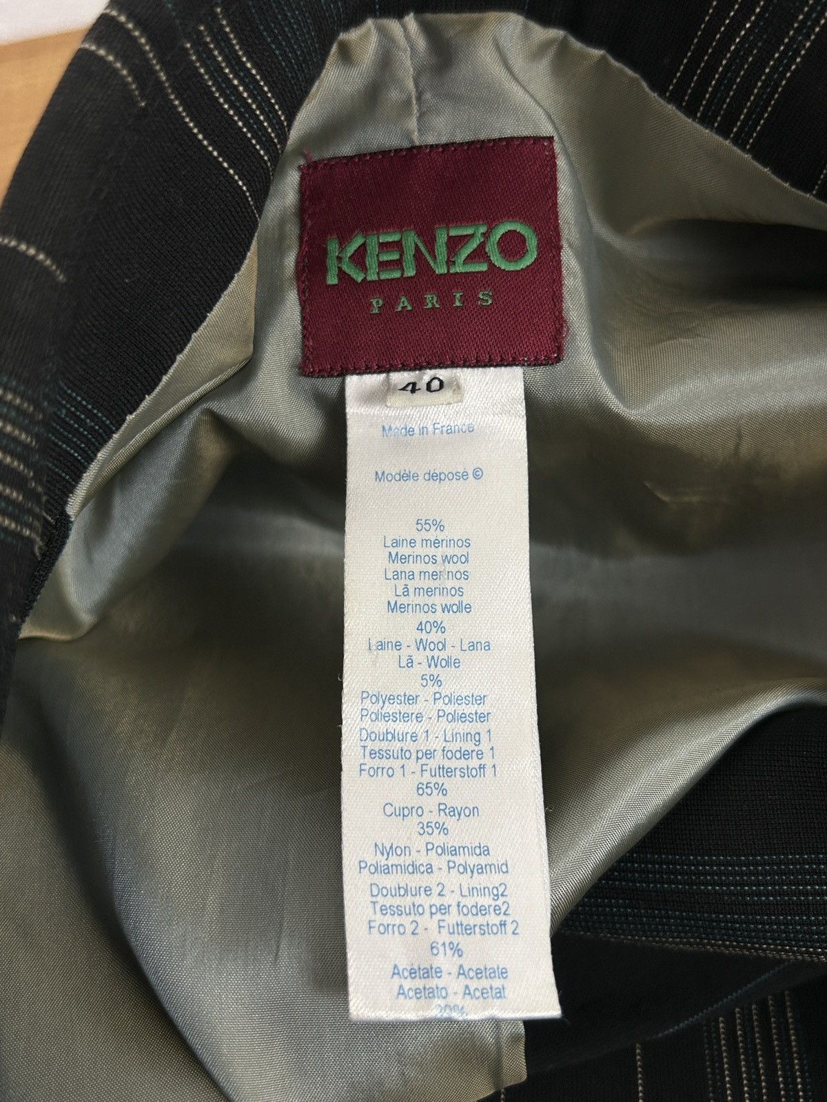 Kenzo Vintage Kenzo Paris Striped Womenswear Blazer Jacket Size M / US 6-8 / IT 42-44 - 7 Thumbnail