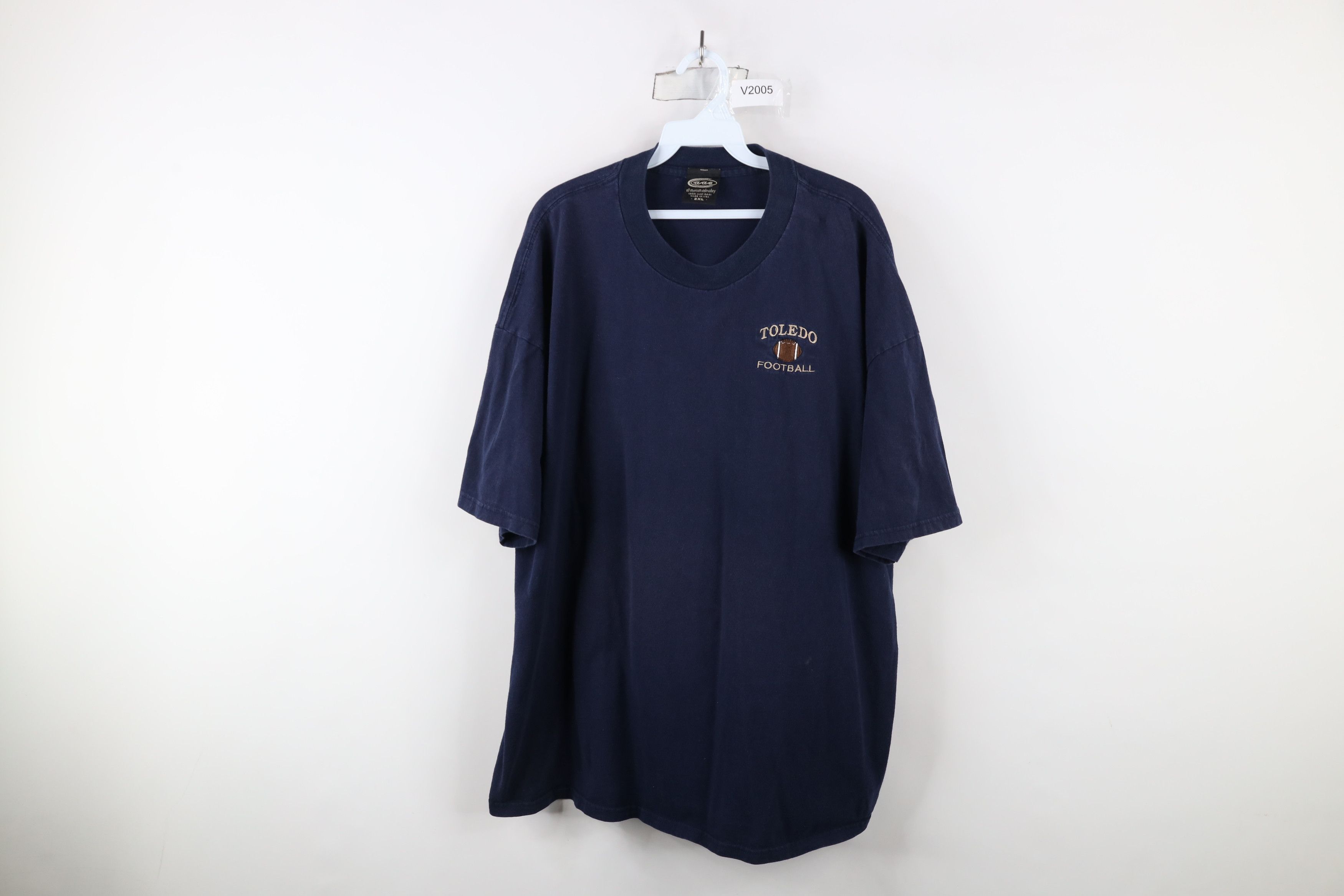 Vintage Vintage 90s University of Toledo Football T-Shirt USA Cotton Size US XXL / EU 58 / 5 - 1 Thumbnail