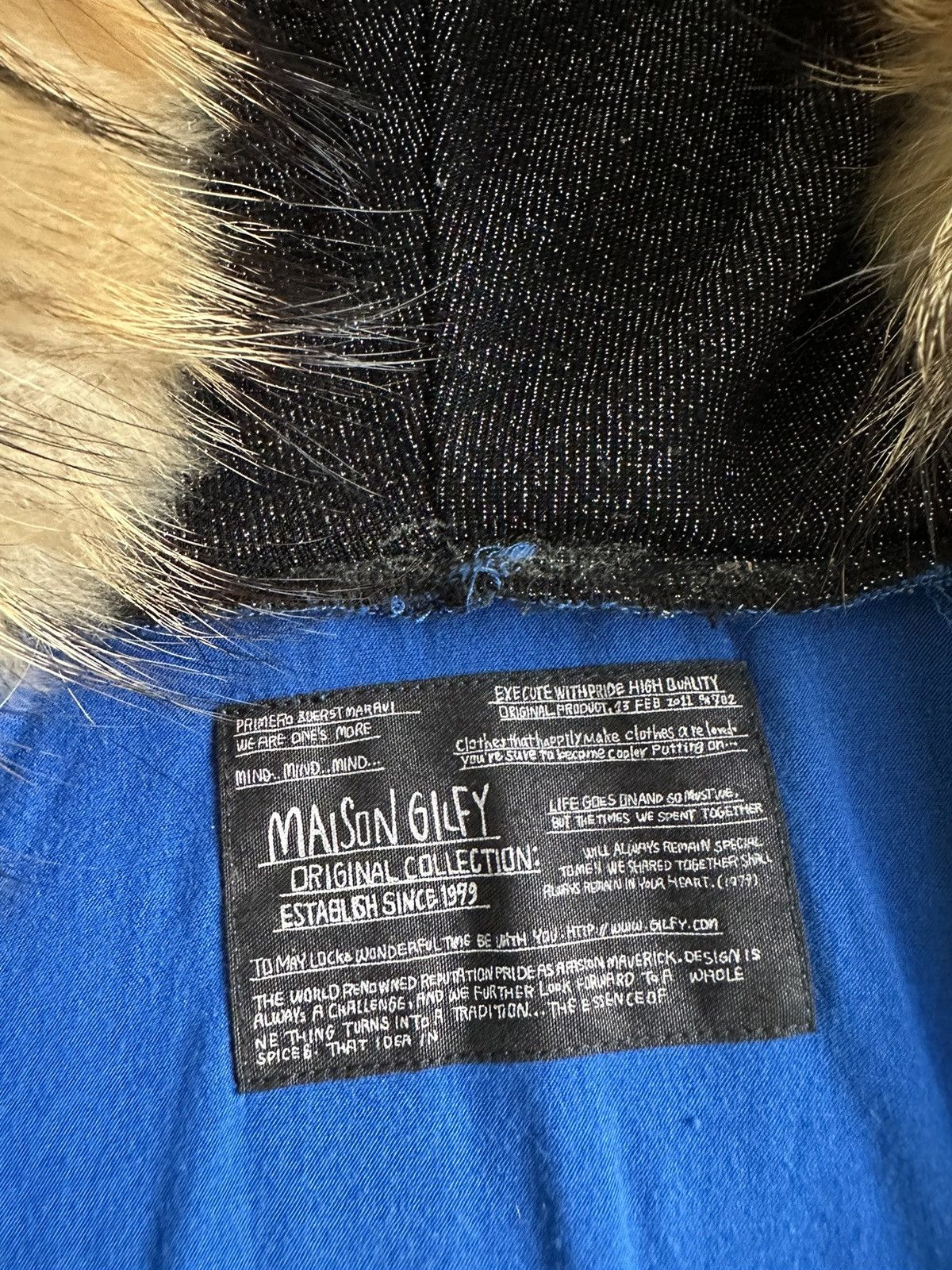 20471120 MAISON GILFY BIG SIZE FUR ZIP HOODIE ARCHIVE LGB STYLE Size XXL / US 16-18 / IT 52-54 - 7 Thumbnail
