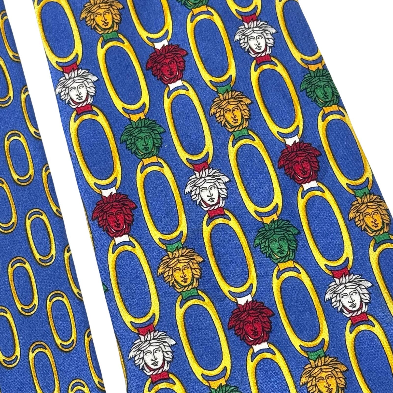 Versace Versace Blue Medusa Tie Size ONE SIZE - 8 Thumbnail