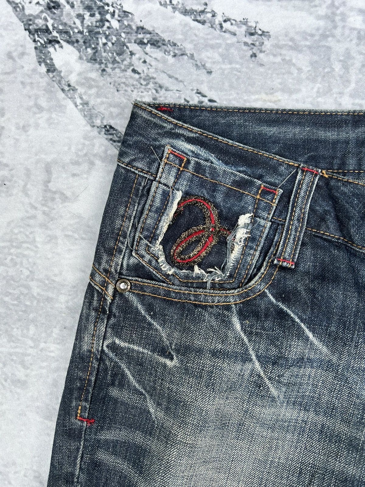 If Six Was Nine Super Flared Japan Brand Jeans Size US 32 / EU 48 - 3 Thumbnail