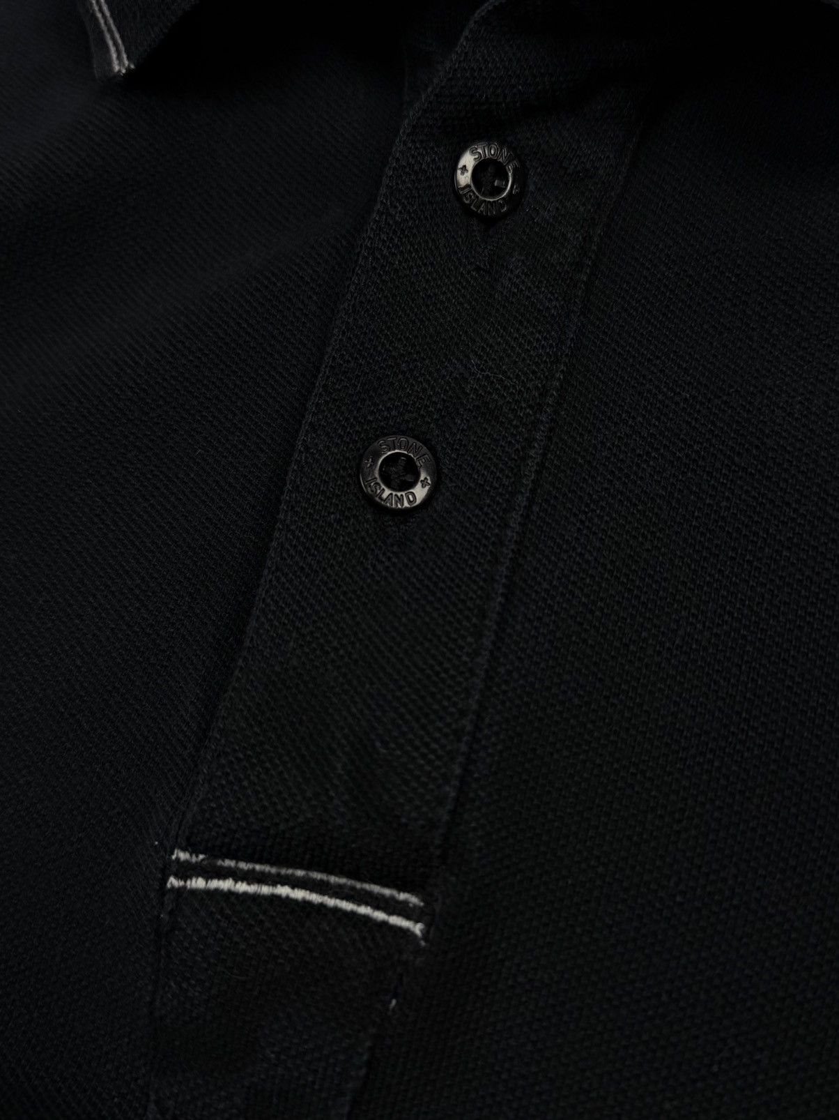 Stone Island Stone Island Vintage Long Sleeve Polo Shirt Navy S Size US S / EU 44-46 / 1 - 9 Thumbnail