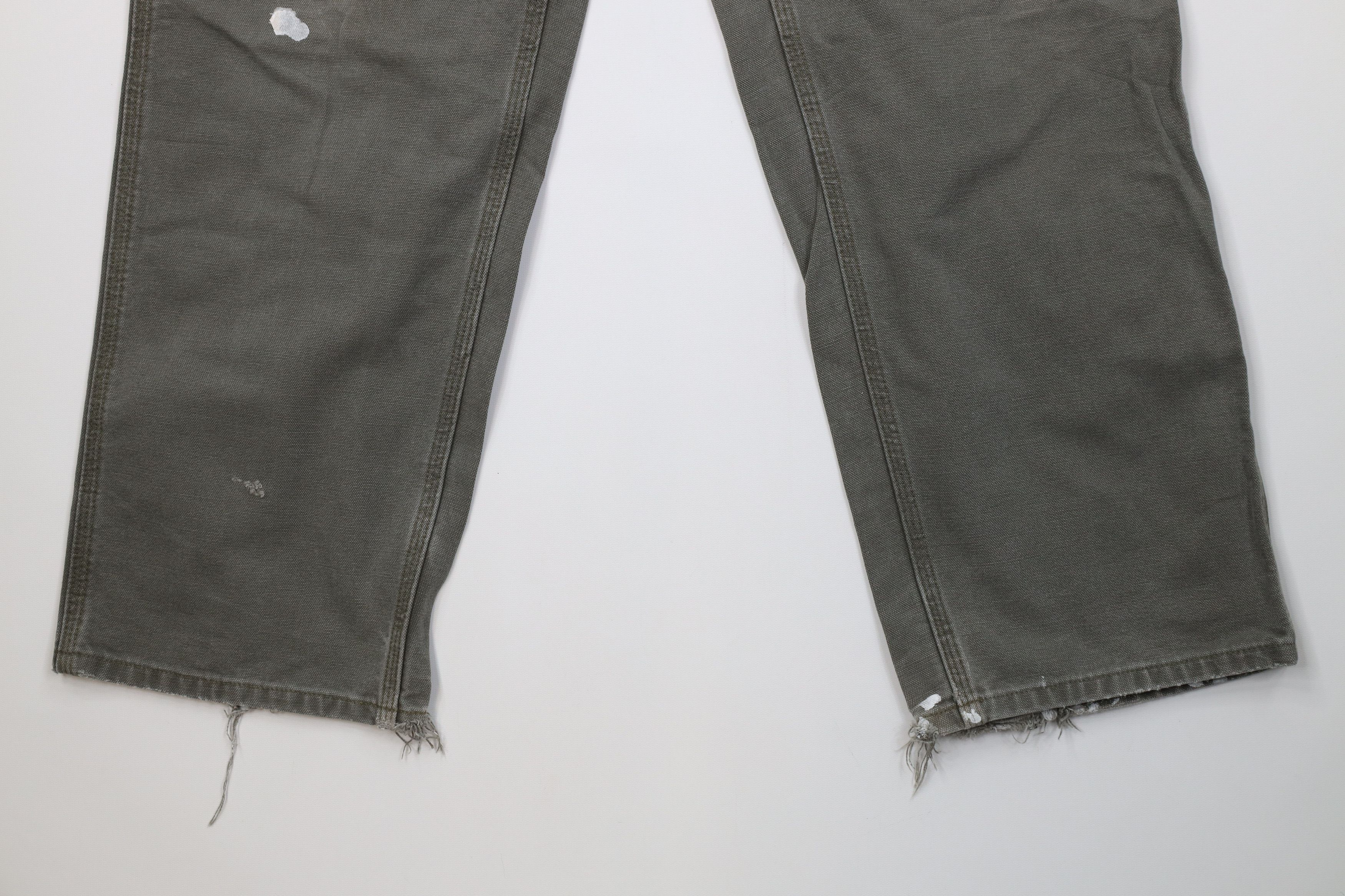 Carhartt Vintage Y2K Carhartt Relaxed Dungaree Wide Leg Pants Green Size US 34 / EU 50 - 4 Thumbnail
