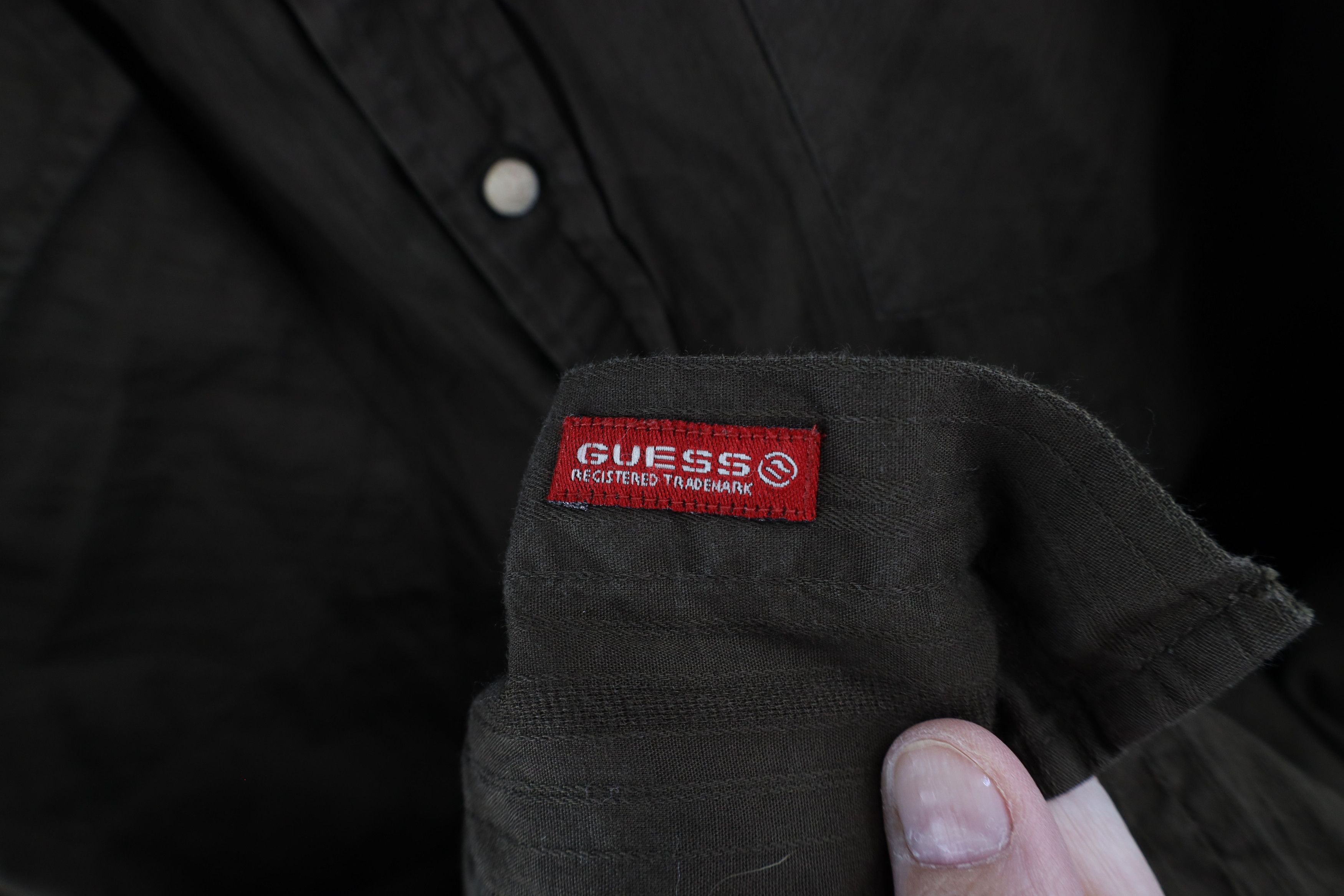 Guess × Vintage Vintage 90s Guess Striped Western Rodeo Snap Button Shirt Size US L / EU 52-54 / 3 - 6 Thumbnail