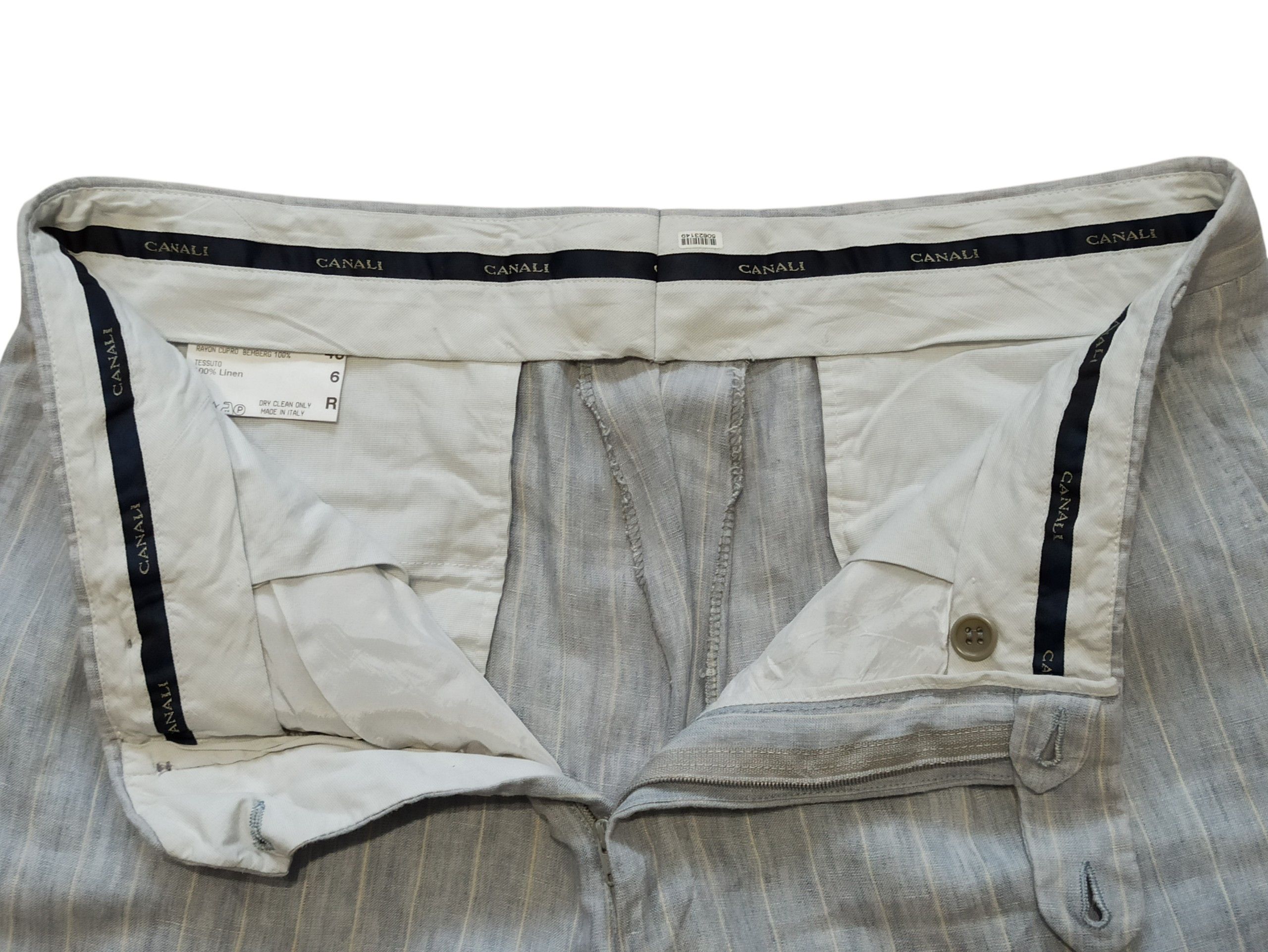 Canali Canali Linen Pinstripe Pants Italy Size US 32 / EU 48 - 4 Thumbnail