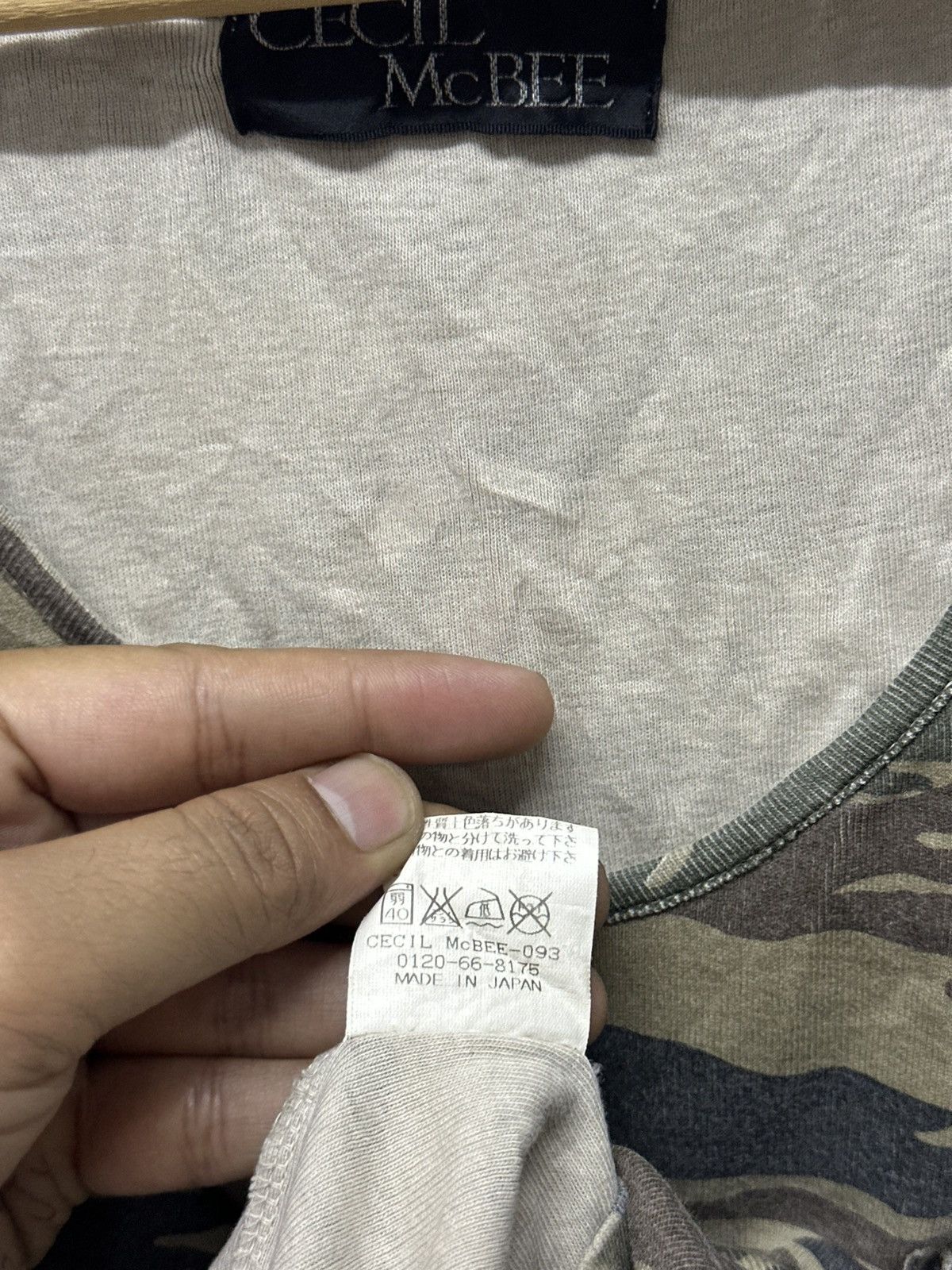 If Six Was Nine × Japanese Brand Japanese Designer Cecil McBee Camo The Devil Cross Tank Top Size US XXS / EU 40 - 8 Thumbnail