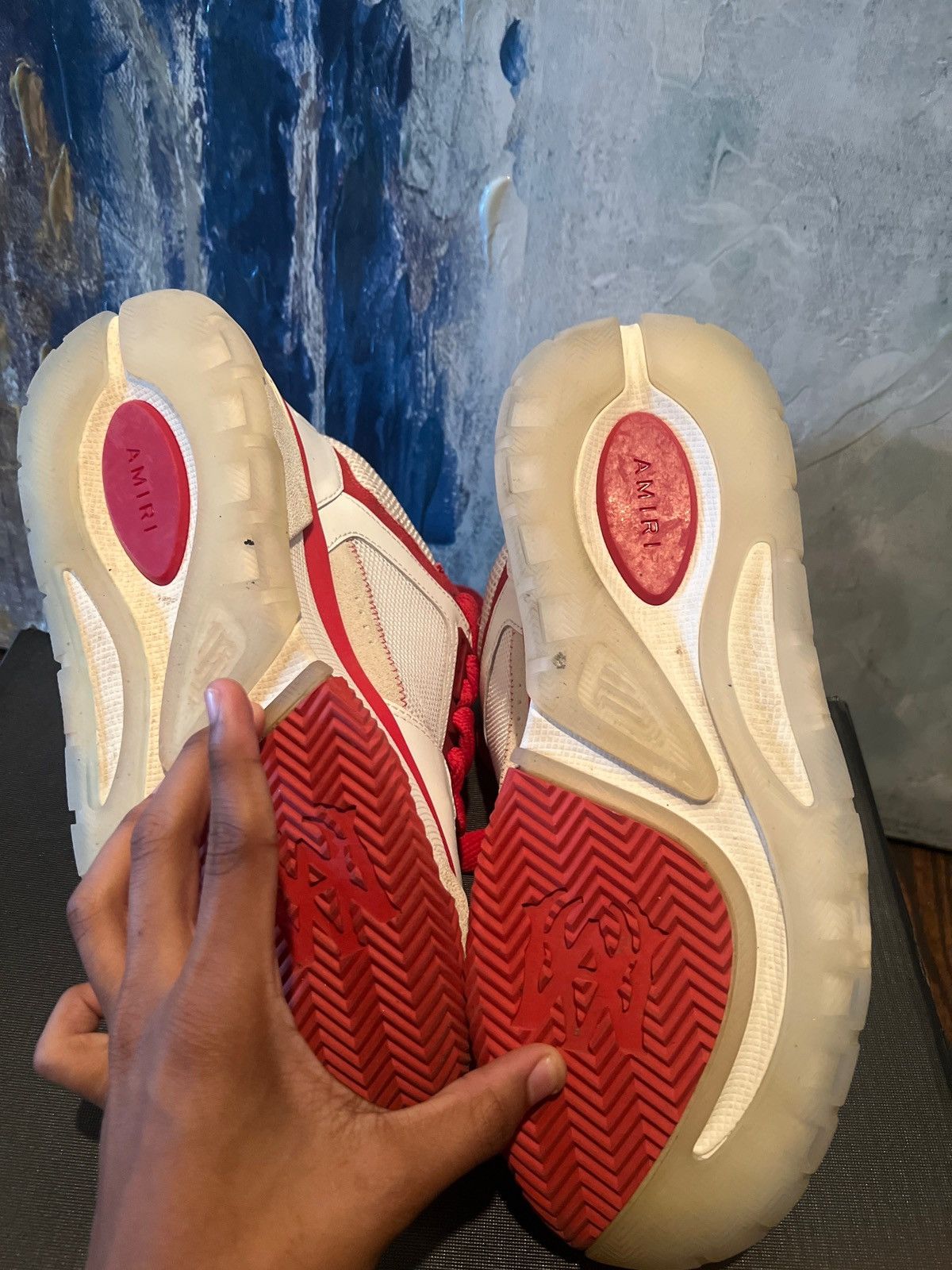 Amiri Red and White Amiri Ma-1 Size US 9 / EU 42 - 5 Thumbnail