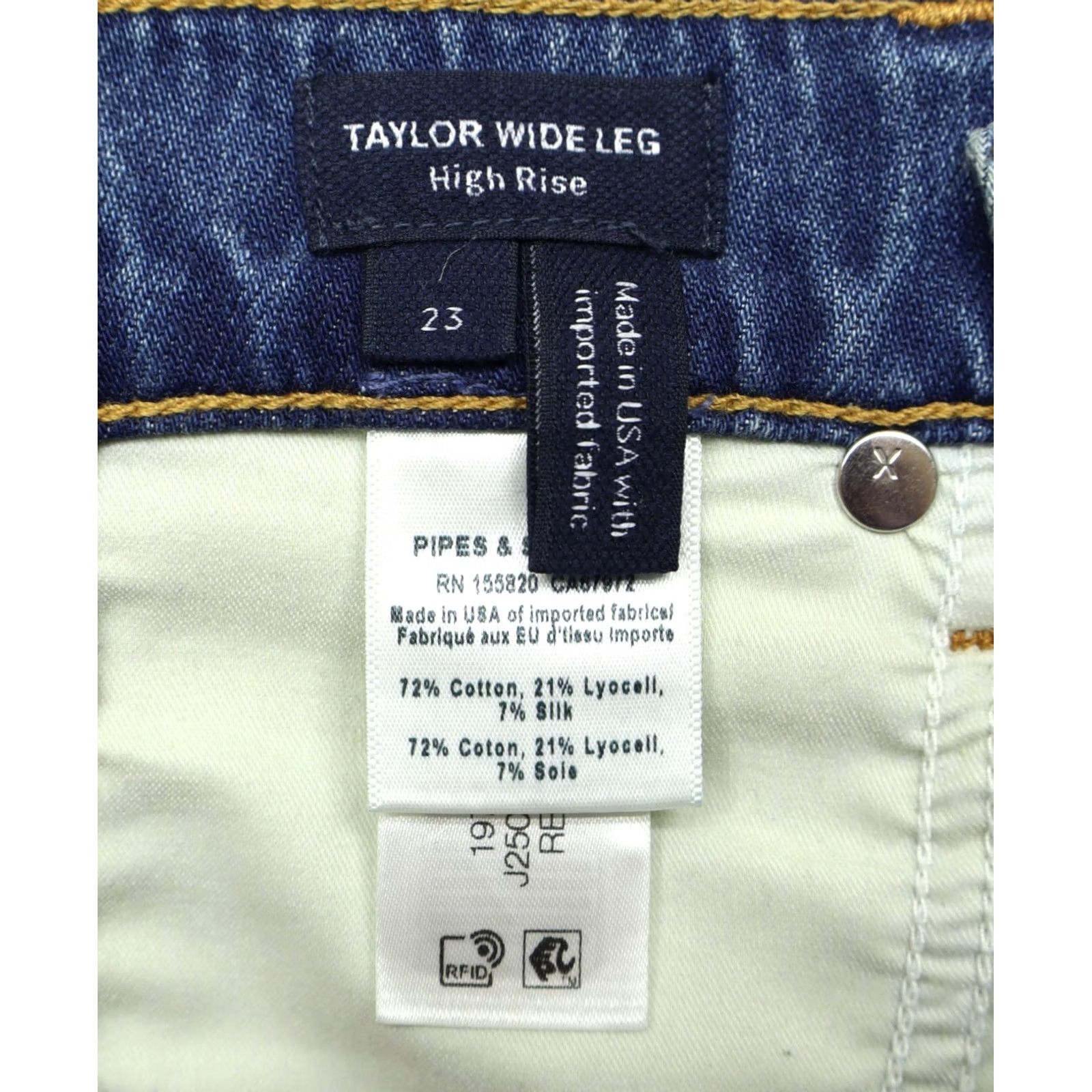Veronica Beard VERONICA BEARD Jeans Women's Taylor Wide Leg High Rise Rebel Moon Blue 23x31 denim 31" Inseam Regular Fit Brown? Size 40" / US 18 - 6 Thumbnail