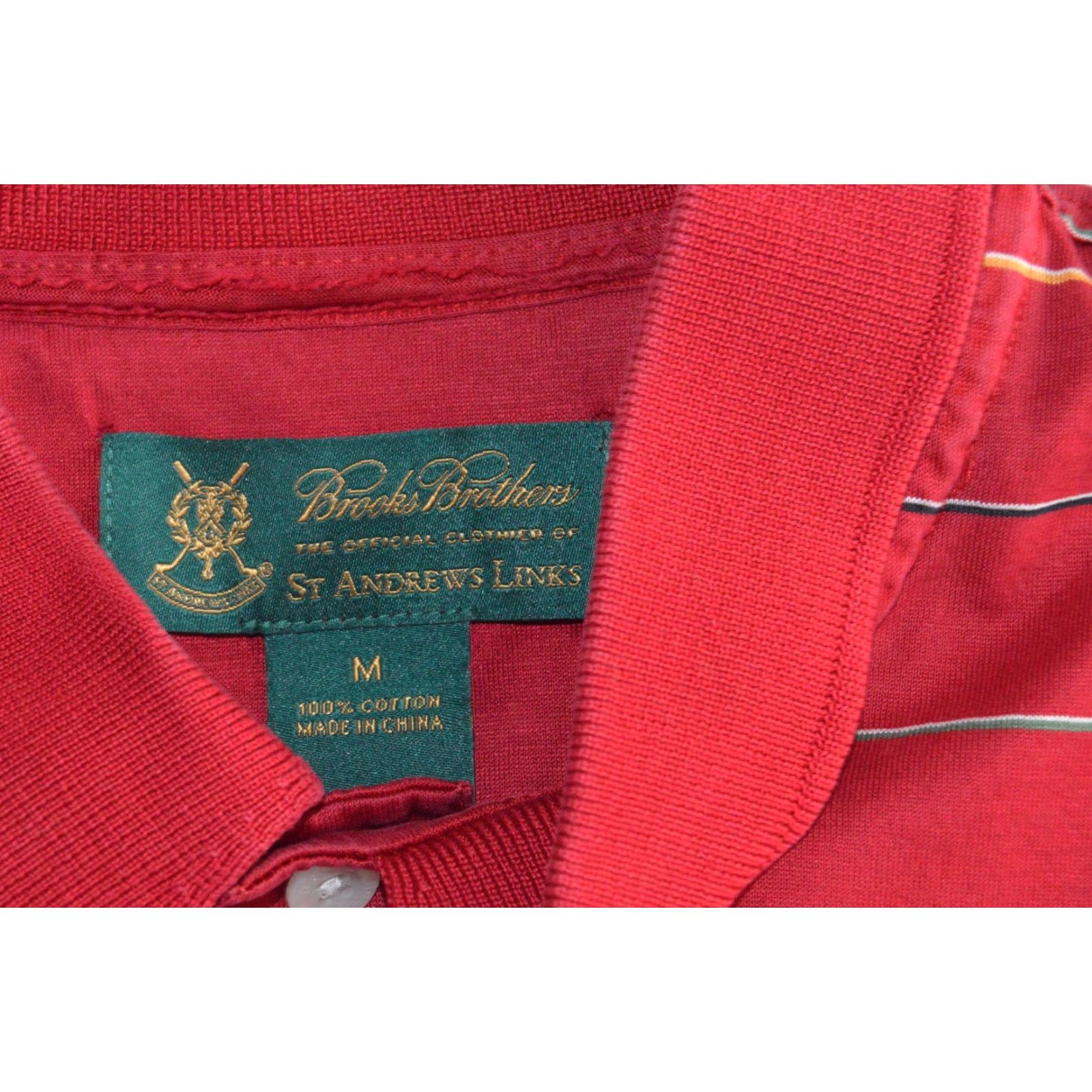 Brooks Brothers Brooks Brothers Golf Polo Shirt Men's S/S XL 100% Cotton Red Stripe Size US XL / EU 56 / 4 - 4 Thumbnail